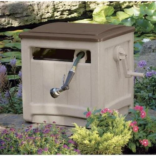 Smart Trak Hideaway 225 Ft. x 5/8 In. Taupe w/Bronze Lid Resin Hose Reel