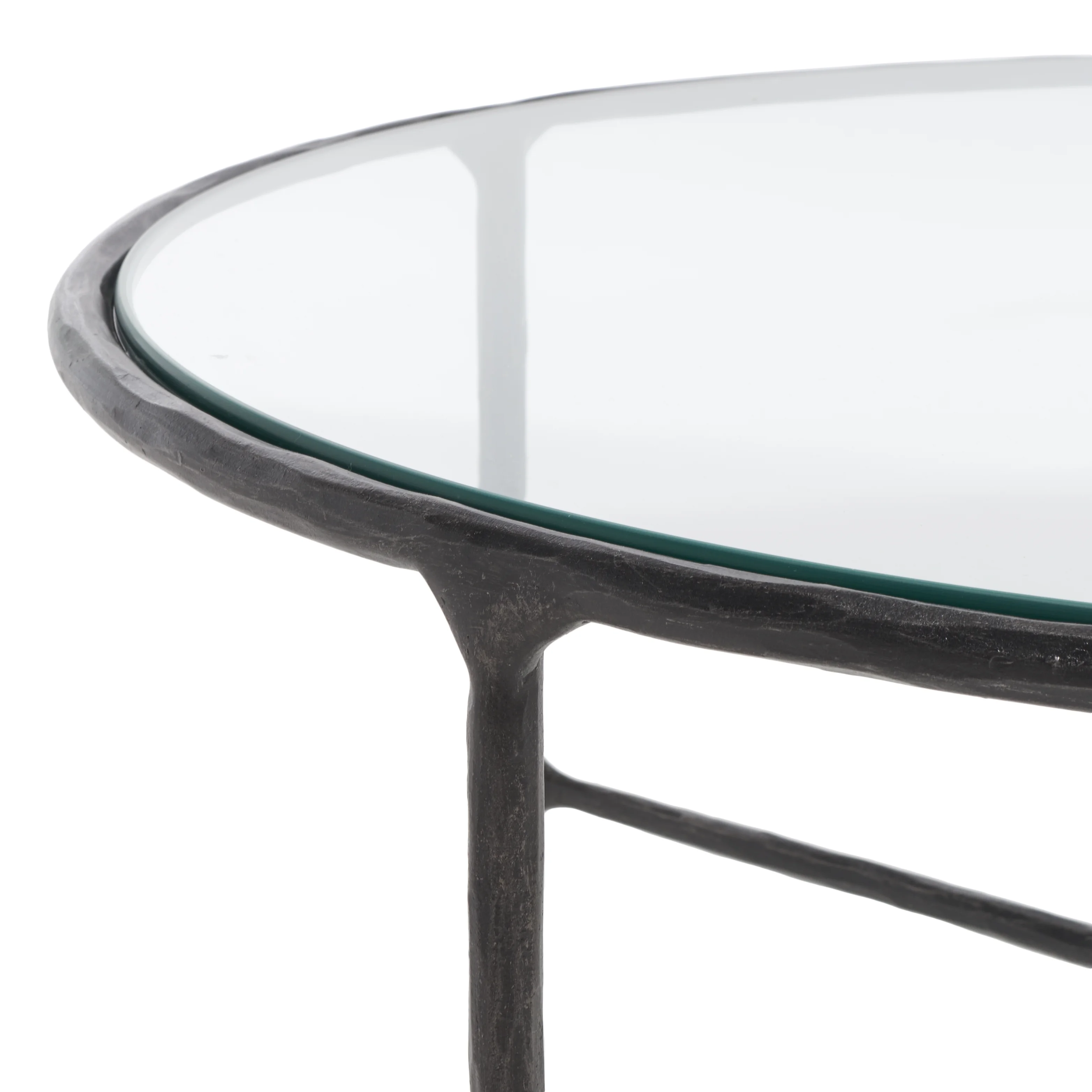 SAFAVIEH Couture Jessa Glam Round Metal Coffee Table, Black