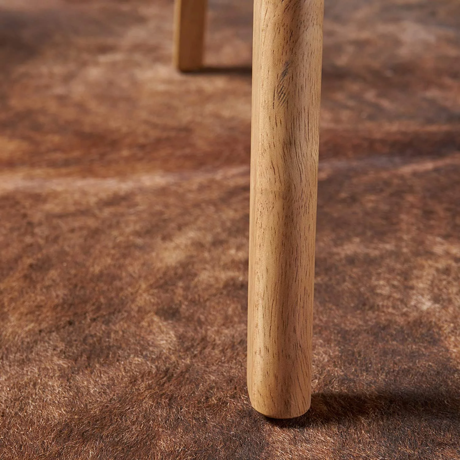 Gdfstudio Caleb Century Fabric Dining Chairs With Natural Oak Finish(Set Of 2) (Light Beige)