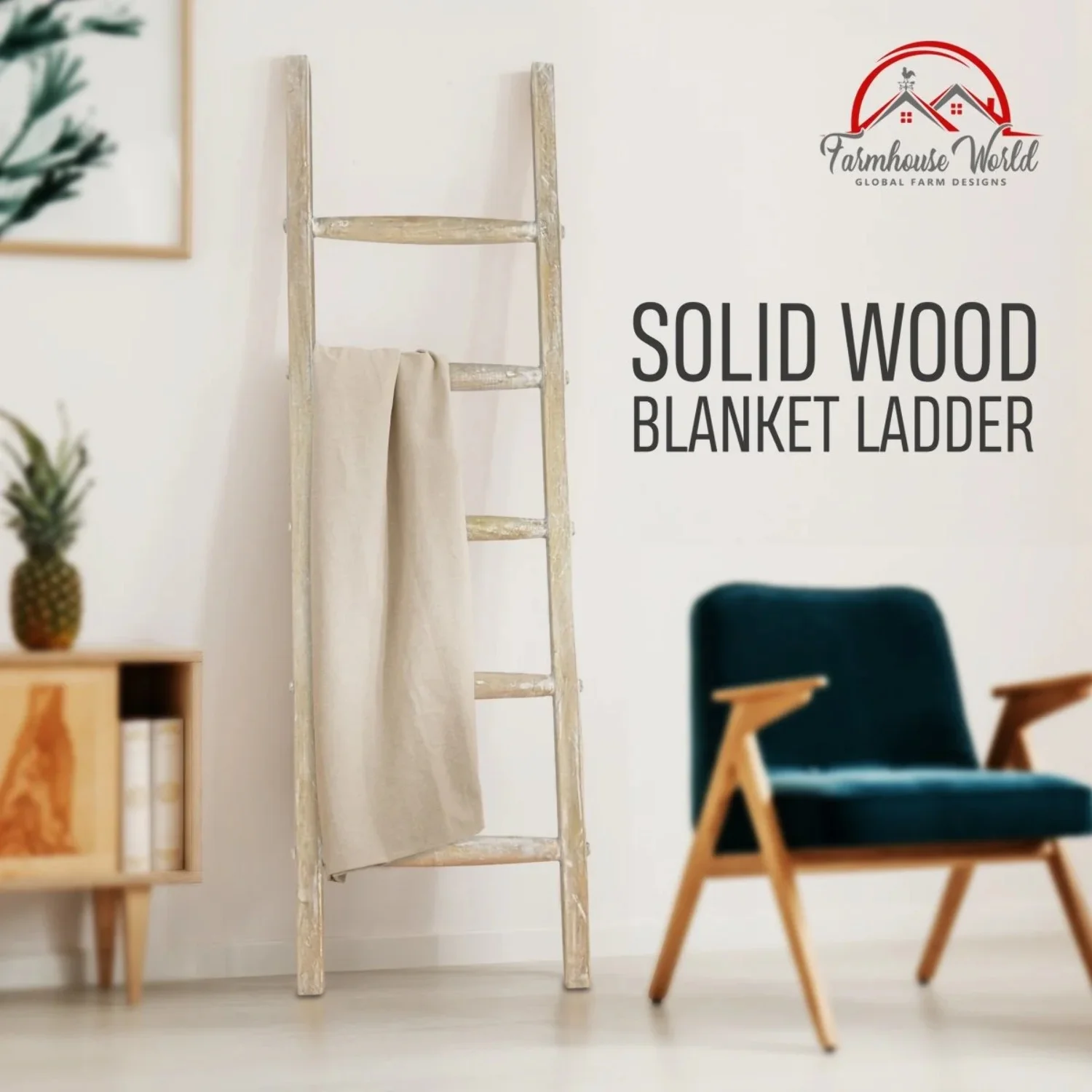 Rustic Blanket Ladder
