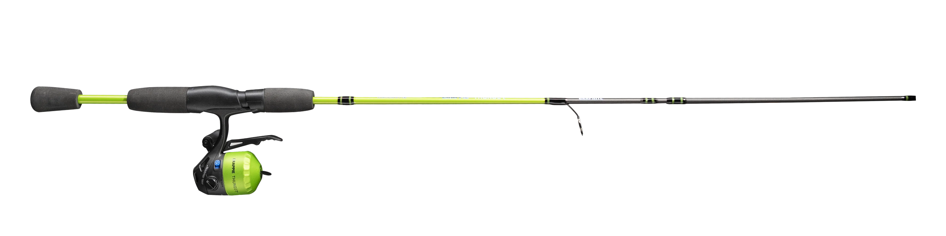 Lew's Crappie Thunder Underspin Reel and Fishing Rod Combo, 6-Foot 6-Inch 2-Piece Rod, Green