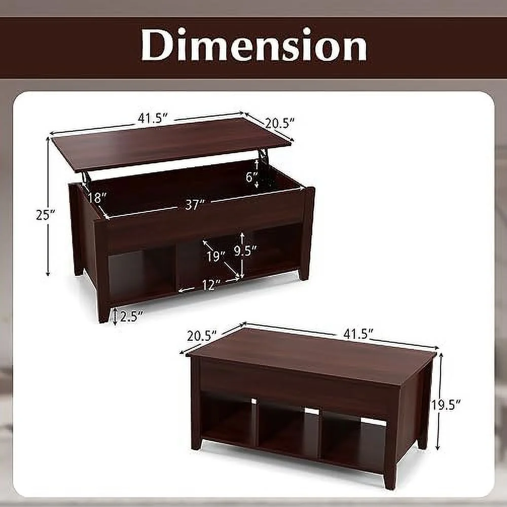 SJOINGB Lift Top Coffee Table Modern Wood Cocktail Table with Hidden Compartment and Lower  Shelves  Wooden Laptop Table Lift Tabletop Home  (White)