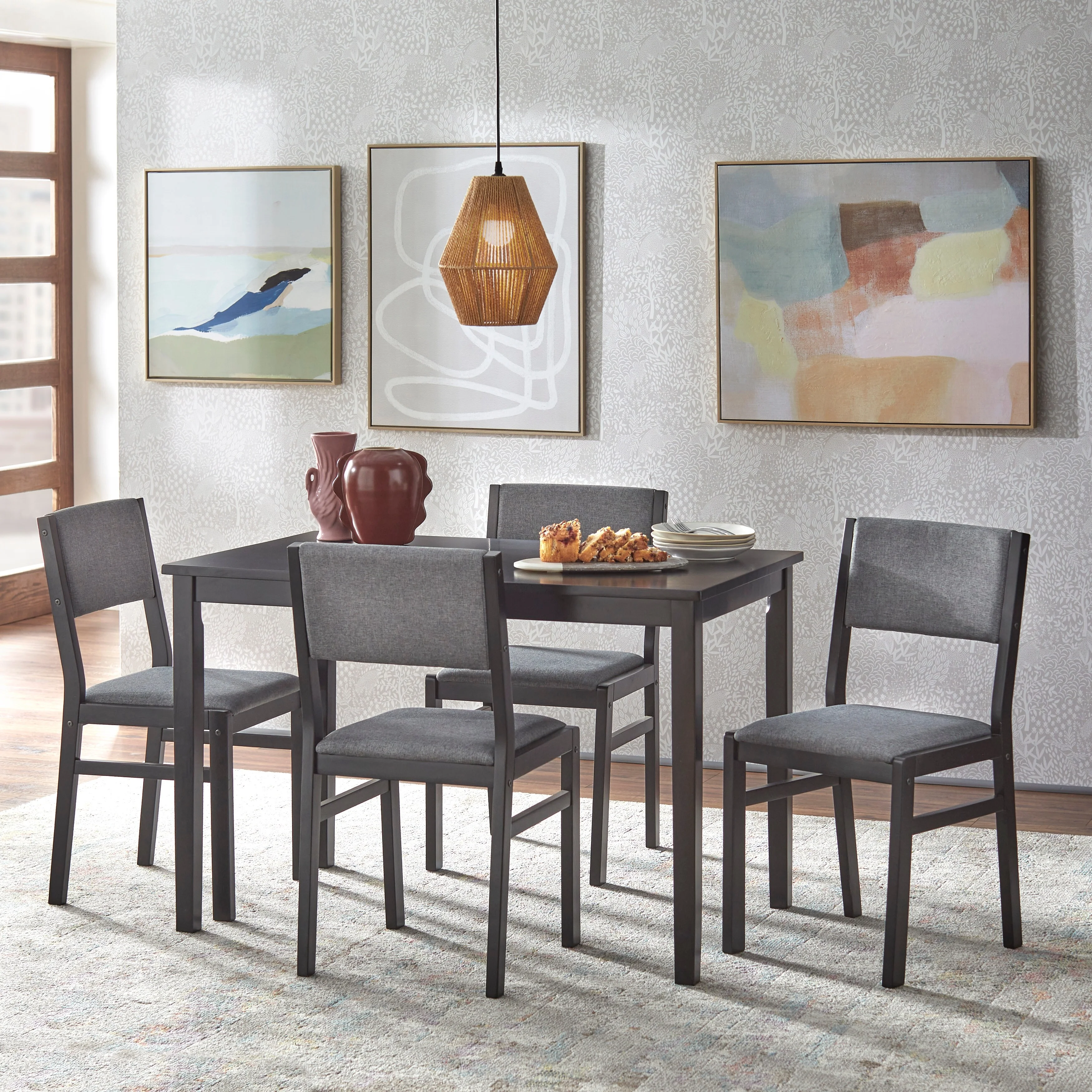 Simple Living  Jules 5-piece Solid Wood Dining Set White