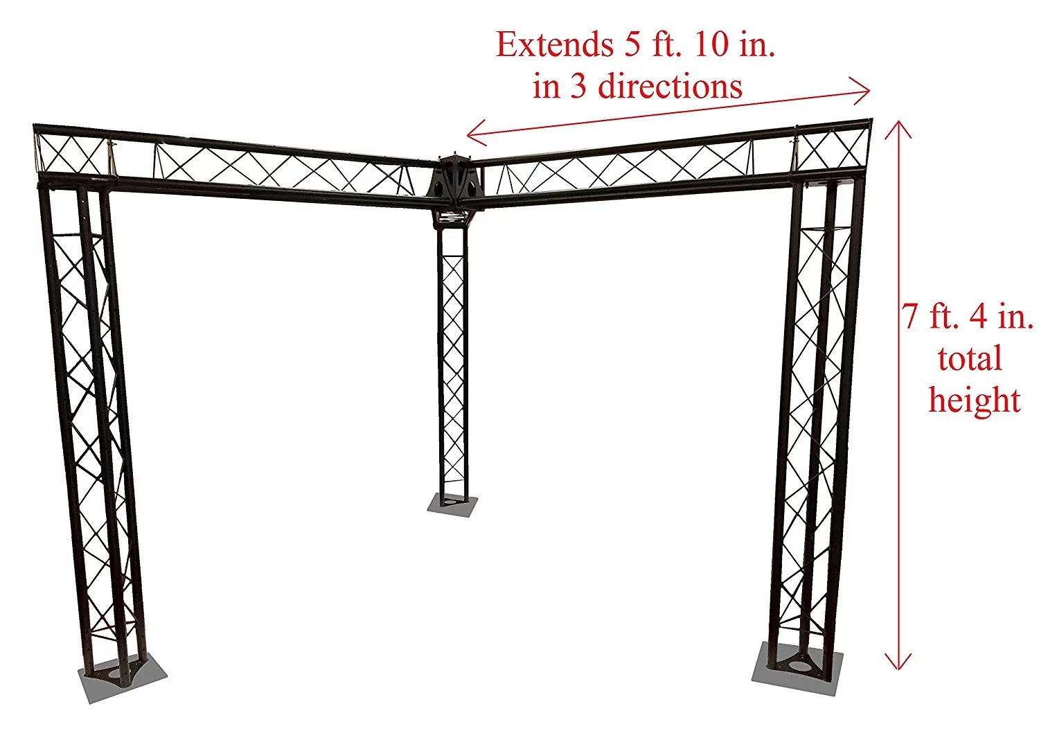 Cedarslink Trade Show Booth, Trusses DJ Stage 7' x 5' Metal Truss Triangle Trusses Black