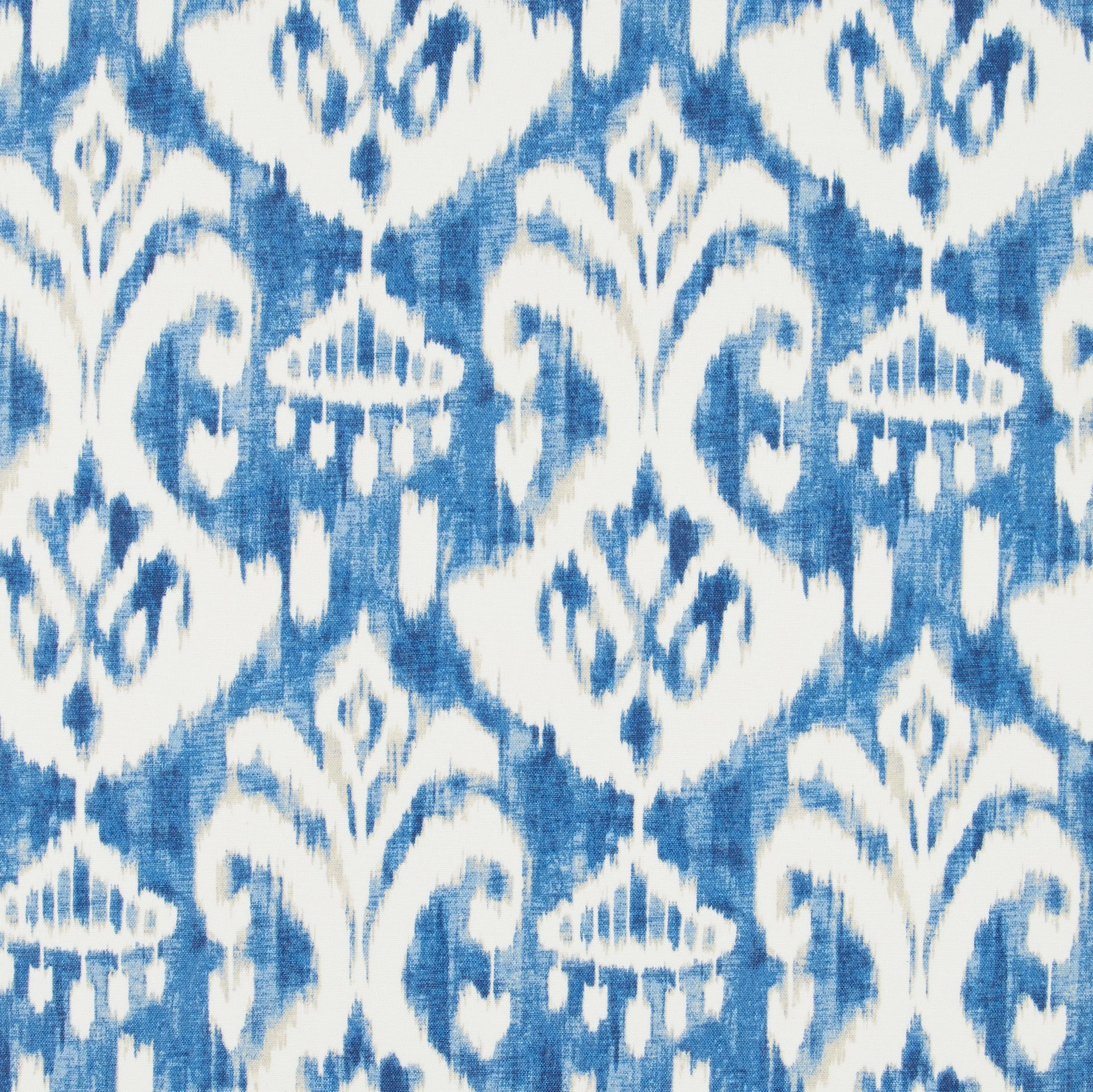 Sorra Home Indigo and Cream Indoor/Outdoor Bench Cushion, Corded