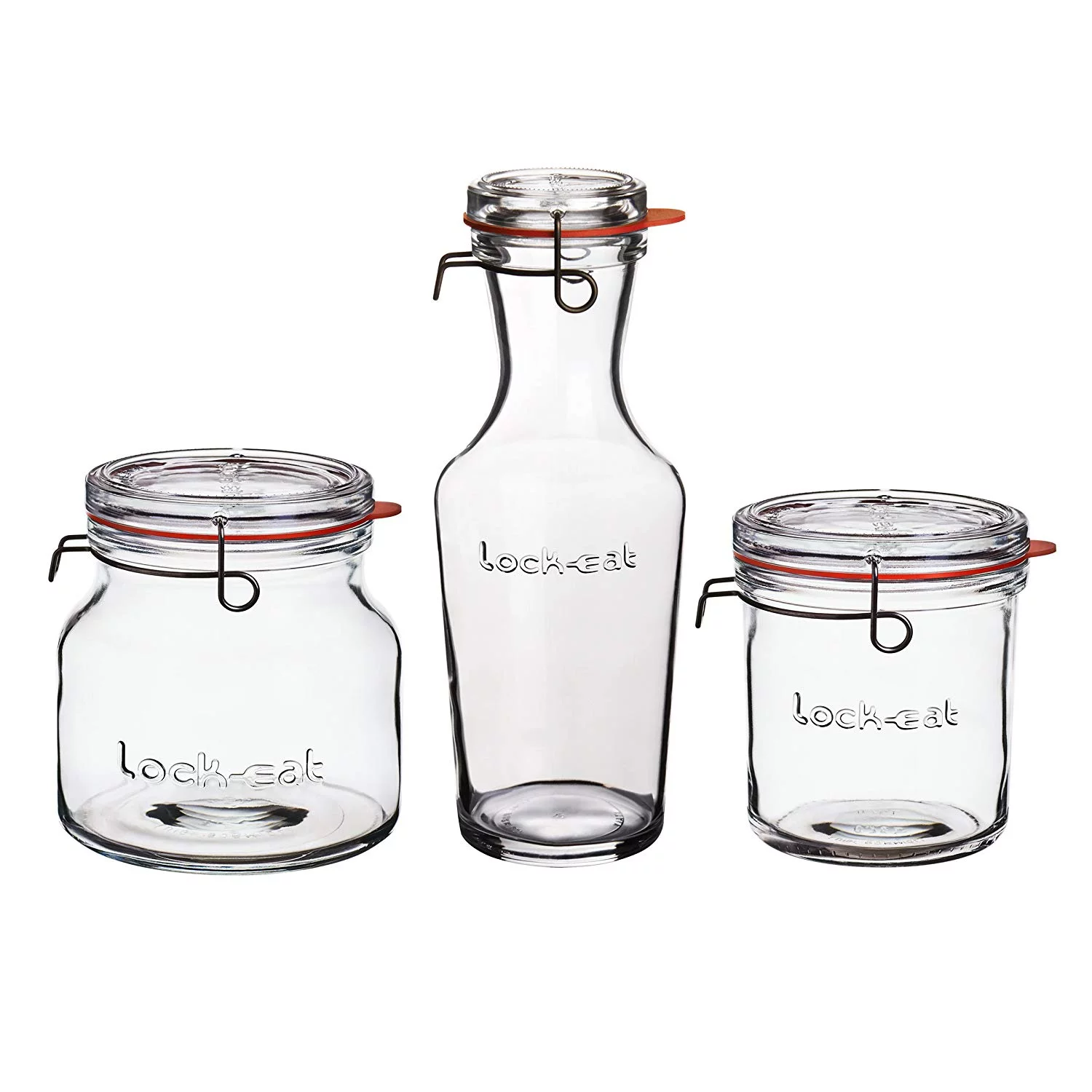 Luigi Bormioli Lock-Eat 3-Piece Jar Set
