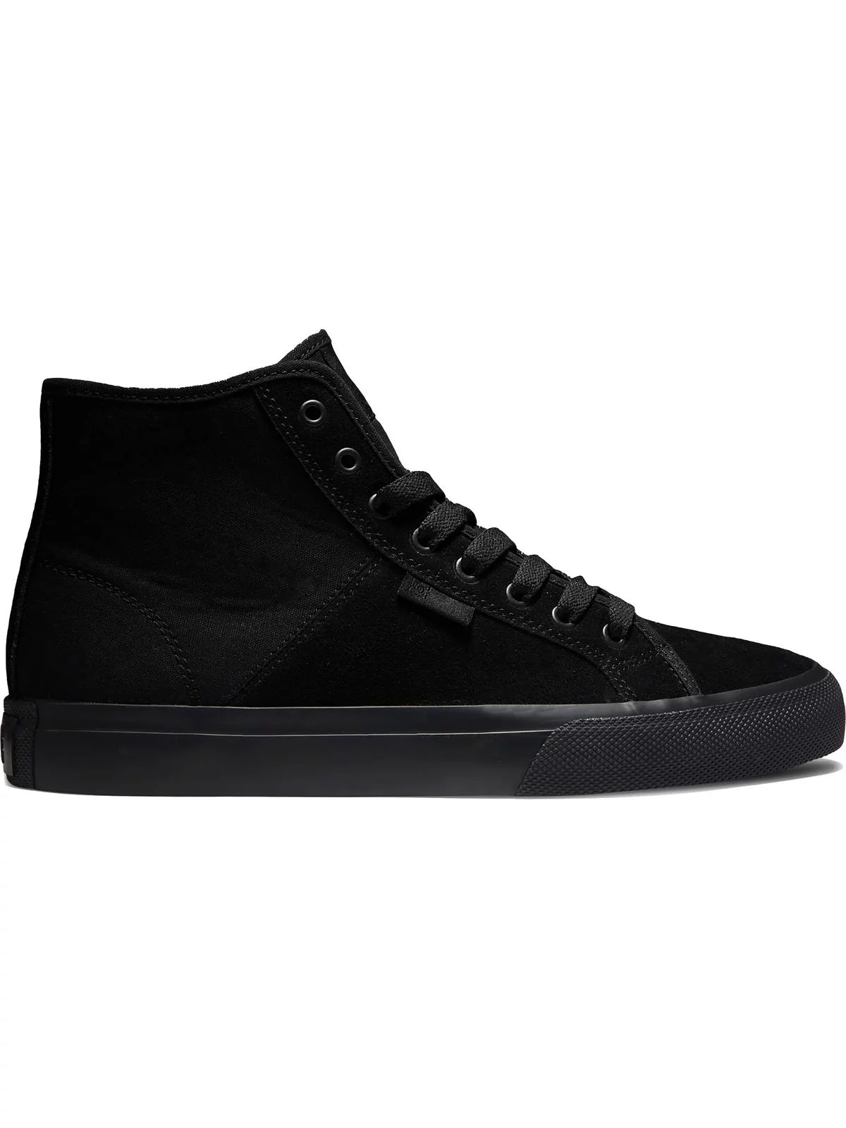 DC Mens Manual Hi Le Leather Lace Up Skate Shoes Black 10.5 Medium (D)