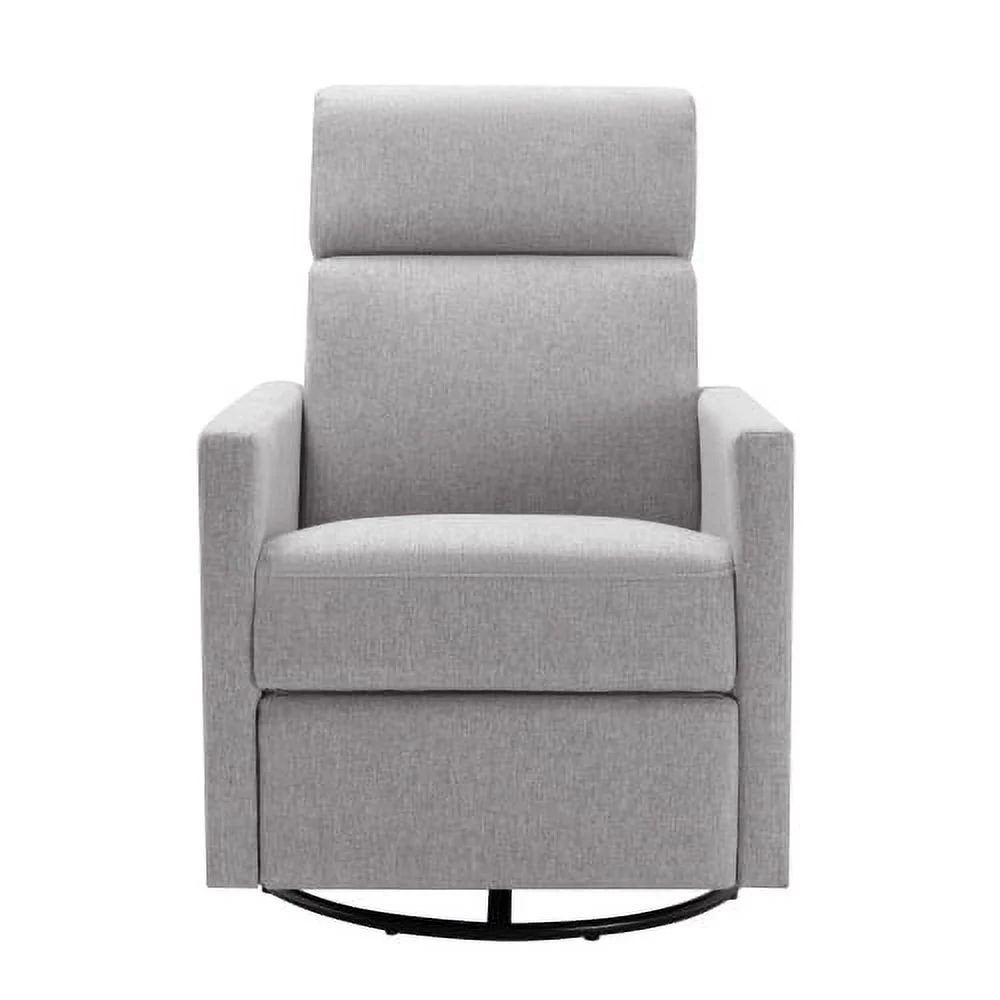 ZJbiubiuHome Modern Upholstered Rocker Nursery Chair Plush Seating Glider Swivel Recliner Chair  Gray