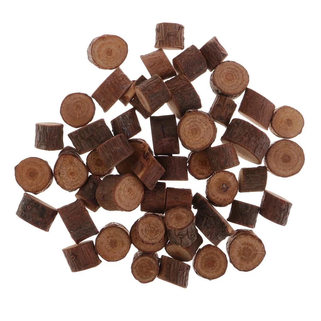 50 Pieces Rustic Natural Round Wood Log Slices Wood Block for Kids Painting crafts Wedding Centerpieces