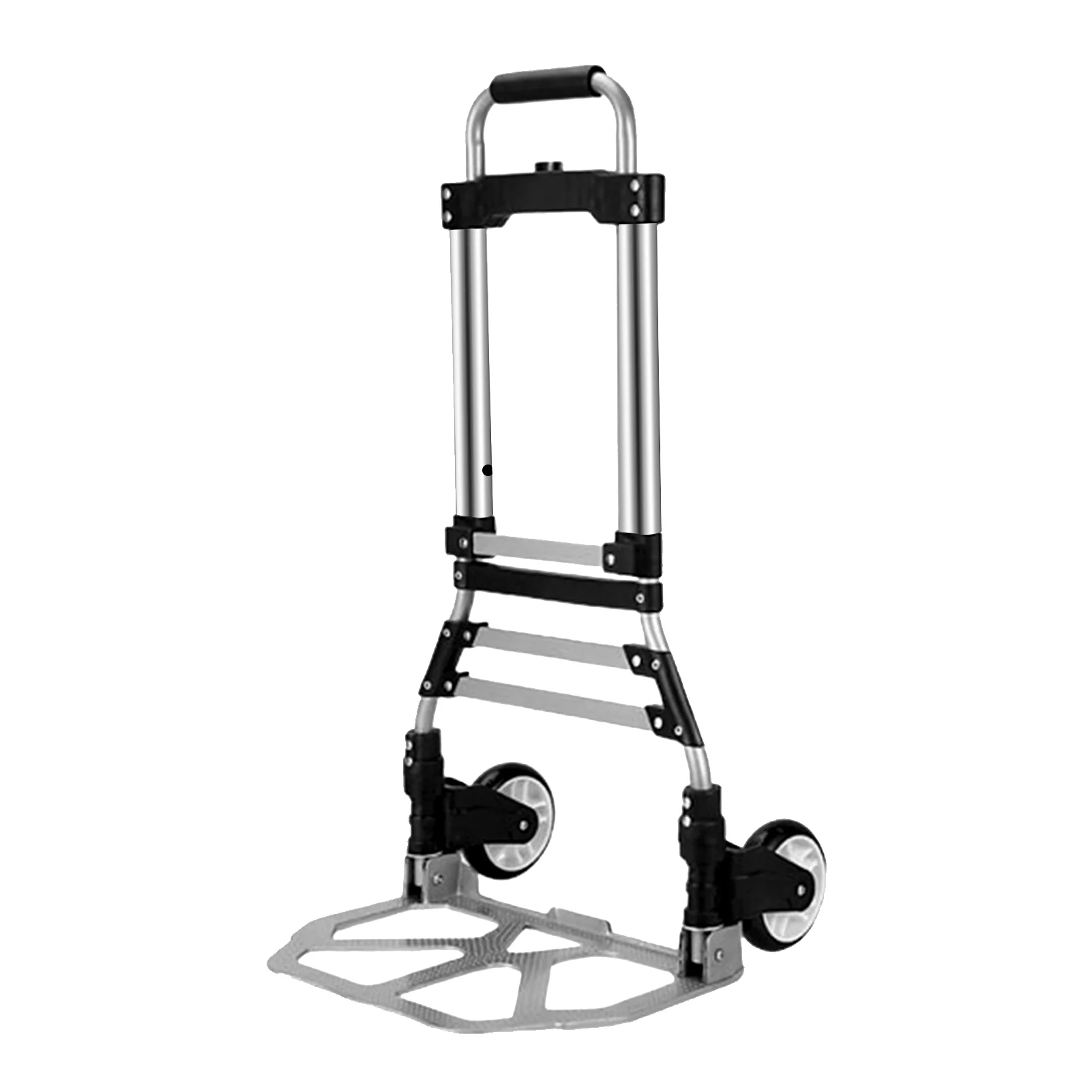 WZTO Hand Truck Foldable | Heavy Duty Luggage Moving Cart Utility Trolley With Wheels | 2-Wheel Hand Trucks Folding For Luggage Shopping Moving Warehouse Distribution Travel Workplace