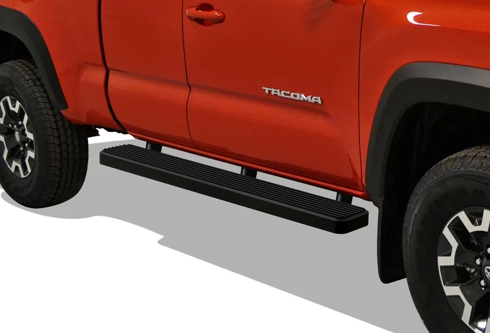 APS iBoard Running Boards 6 inches Matte Black Compatible with Toyota Tacoma 2005-2023 Access Cab Stainless Steel (Nerf Bars Side Steps Side Bars)