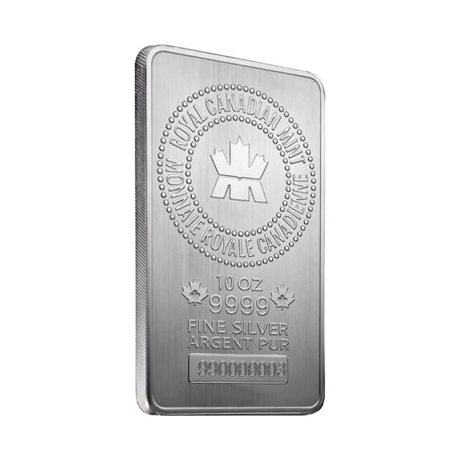 Lot of 10 - 10 oz Royal Canadian Mint (RCM) .9999 Fine Silver Bar (Sealed)