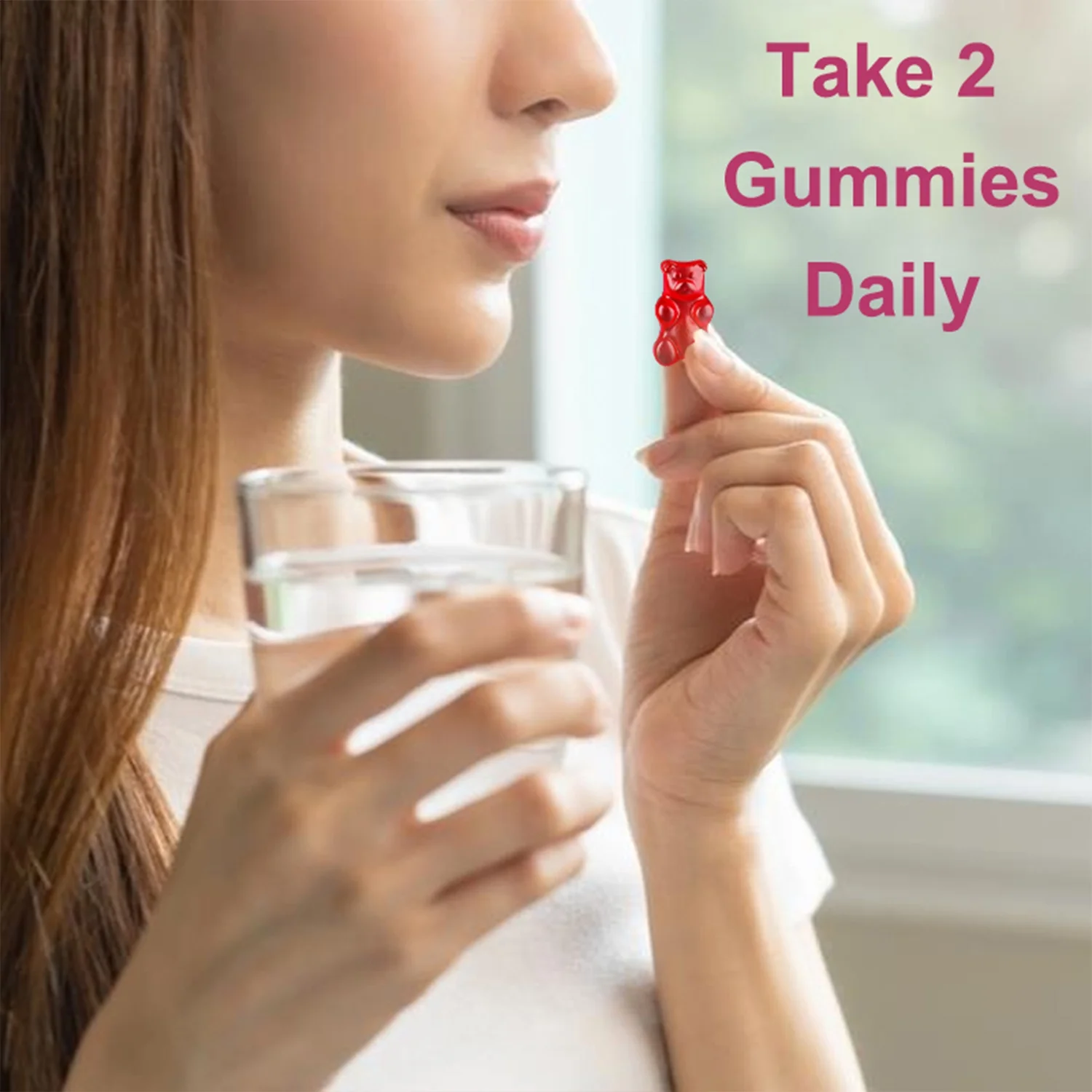 Xemenry Hair, Skin & Nails Gummies - with Biotin & Collagen - Promotes Healthy Hair (30/60/100pcs)