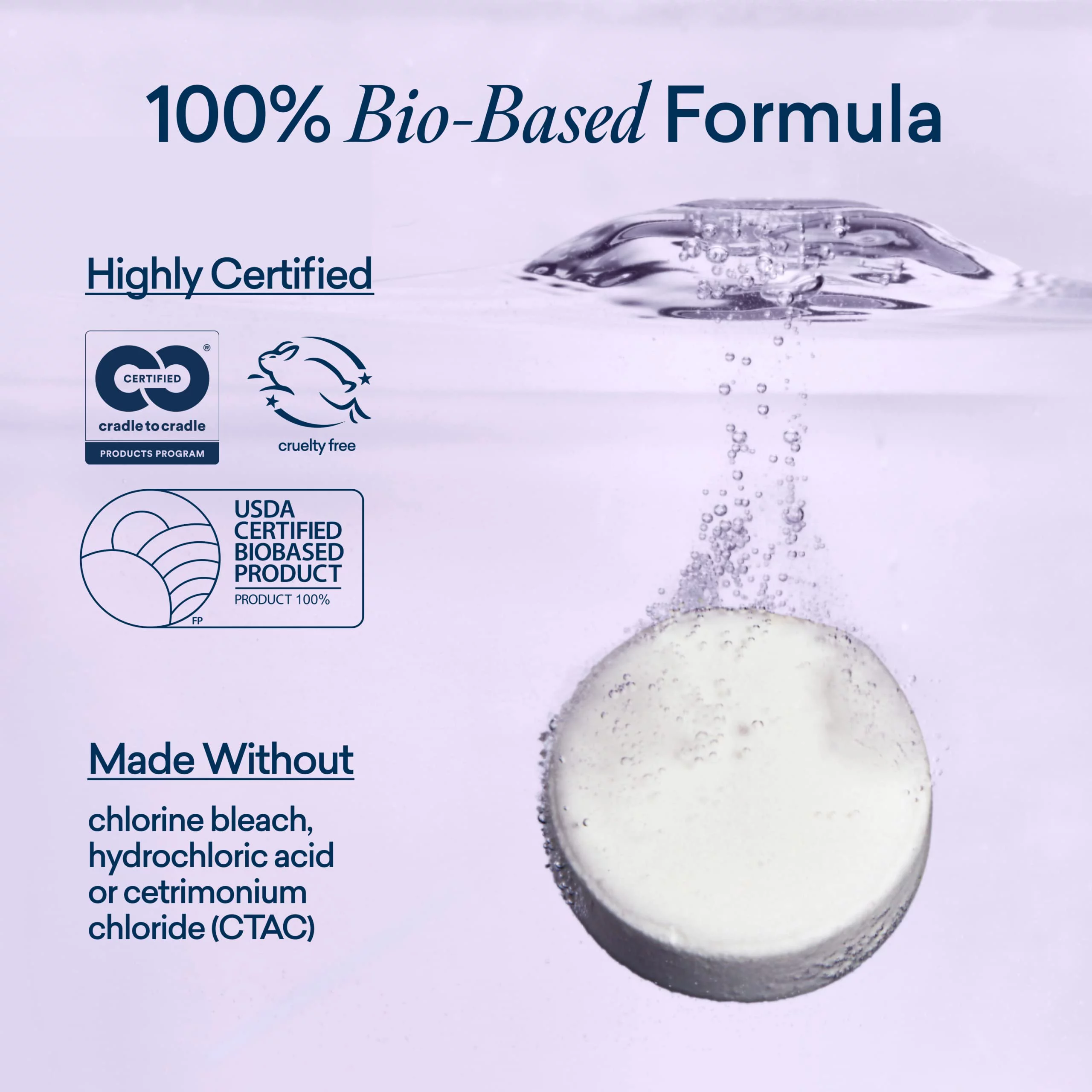 BLUELAND Toilet Bowl Cleaner Refill 2 Pack - Eco Friendly Products & Cleaning Supplies - No Harsh Chemicals, Plant-Based - Lemon Cedar - 28 tablets