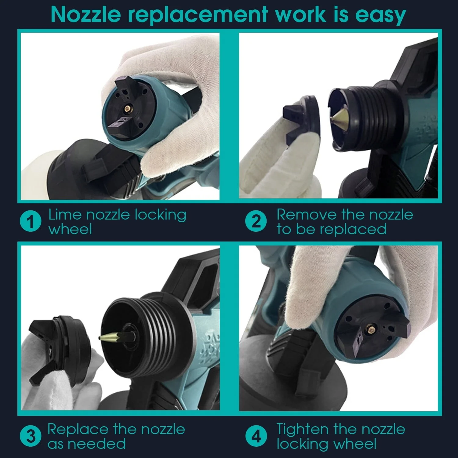 Paint Sprayer, 800W Electric HVLP Spray Gun