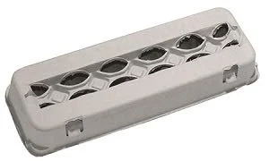 Blank 12-Egg View Top Paper Pulp Egg Carton - Bulk Egg Cartons (50)