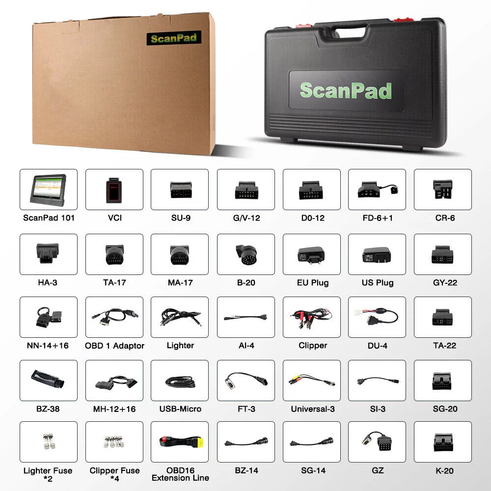 LAUNCH SCANPAD101 Bi-Directional Scanner Full System Diagnostic Tool Key Coding 2021 Newest 31+ Reset Service OE-Level Diagnostic Scanner ECU Coding,= AutoAuth FCA SGW,2 Yrs Free Update