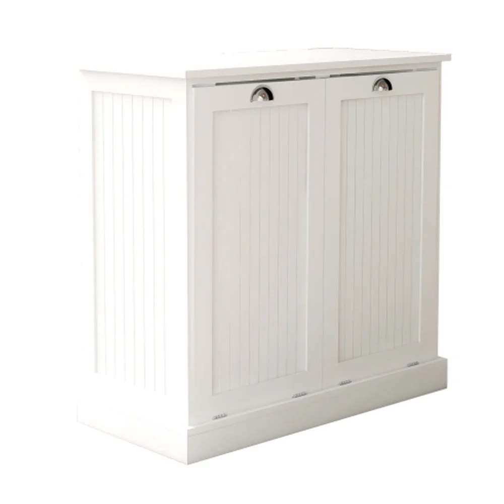 Tilt-Out Laundry Sorter Cabinet - White
