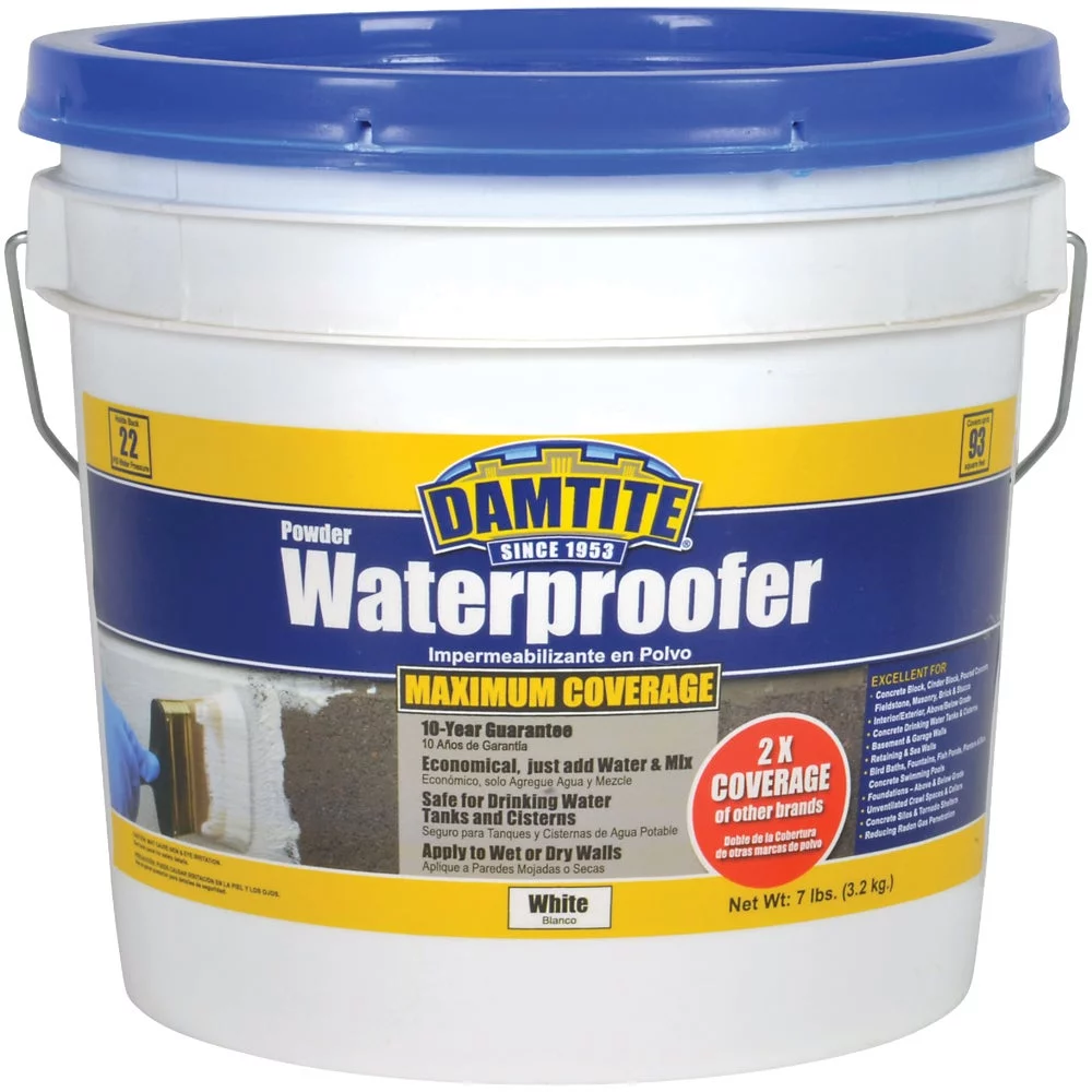 1 PK, DAMTITE 1071-Damtite 7 Lb. White Powder Masonry Waterproofer