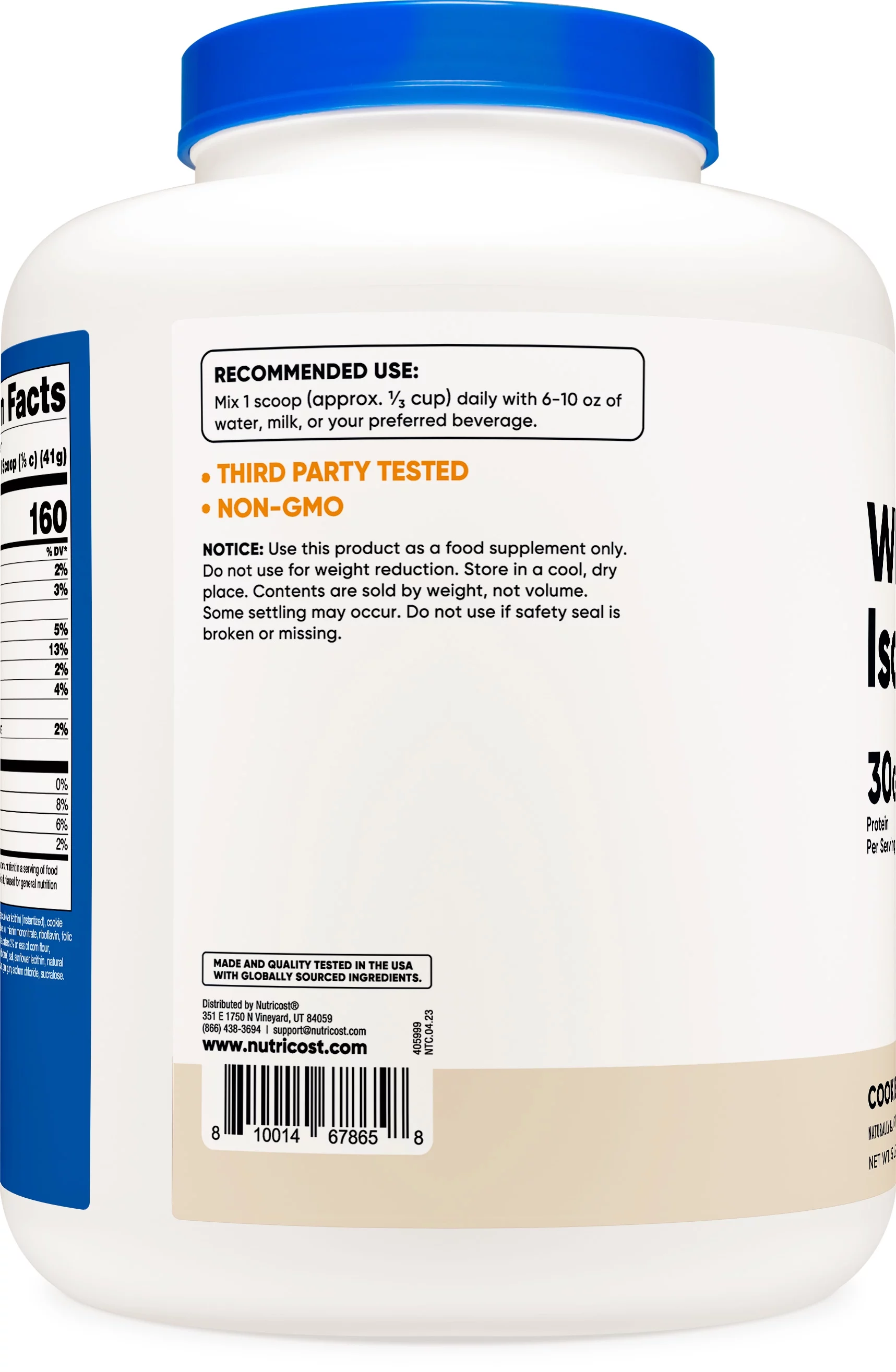Nutricost Whey Protein Isolate (Cookies N Cream) 5LBS - Isolate Protein Powder
