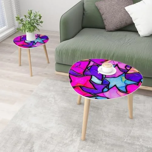 YPDRYGV Small Coffee Nesting  Stained Glass Seamless Texture Triangle End  Center   Modern   Room Bedroom Balcony