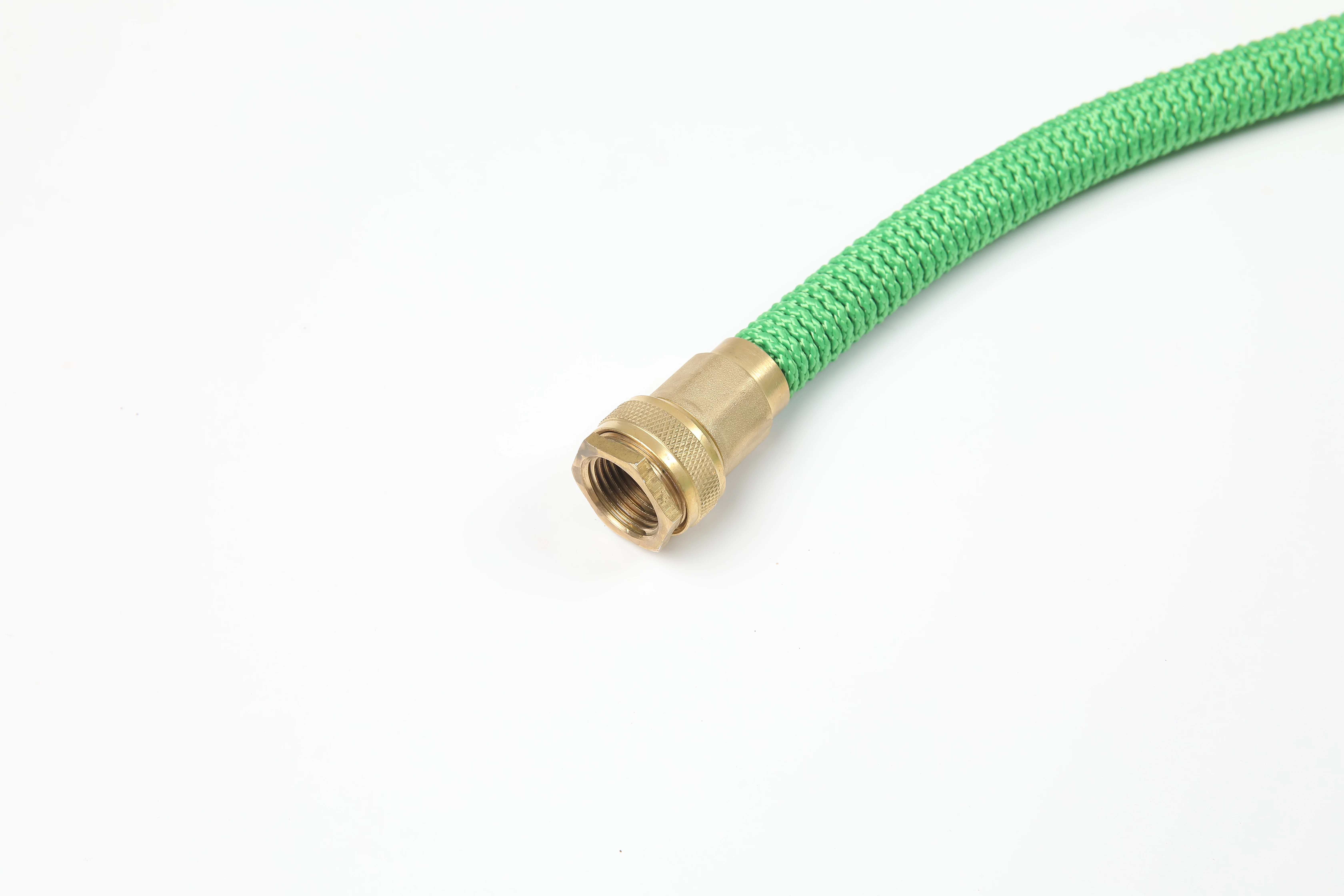 50ft Green Expandable Water Hose with Water Spray Nozzle Attachment