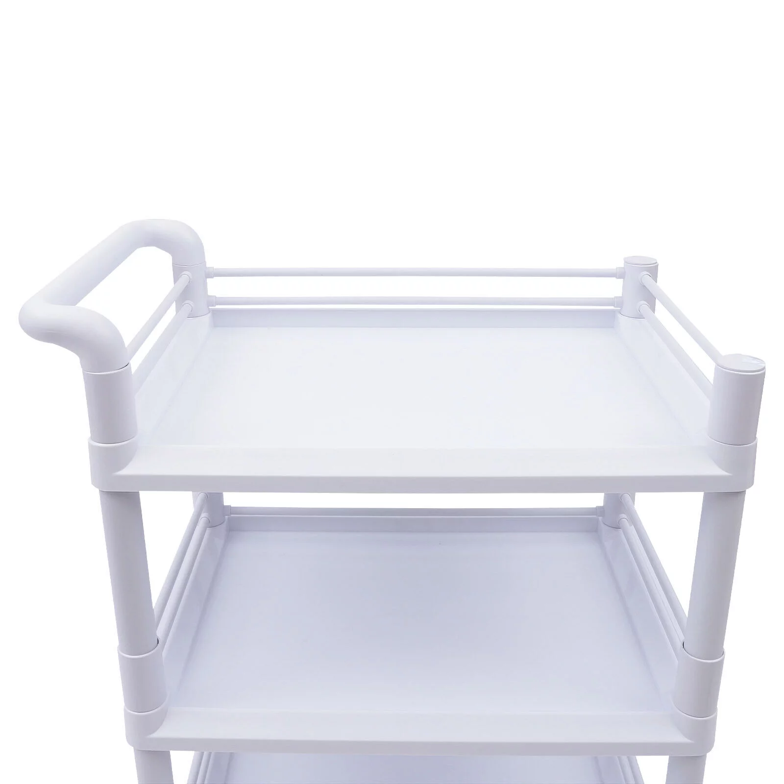ZhdnBhnos 3 Tier Medical Trolley Dental Lab Salon Mobile Rolling Cart with Lockable Wheels