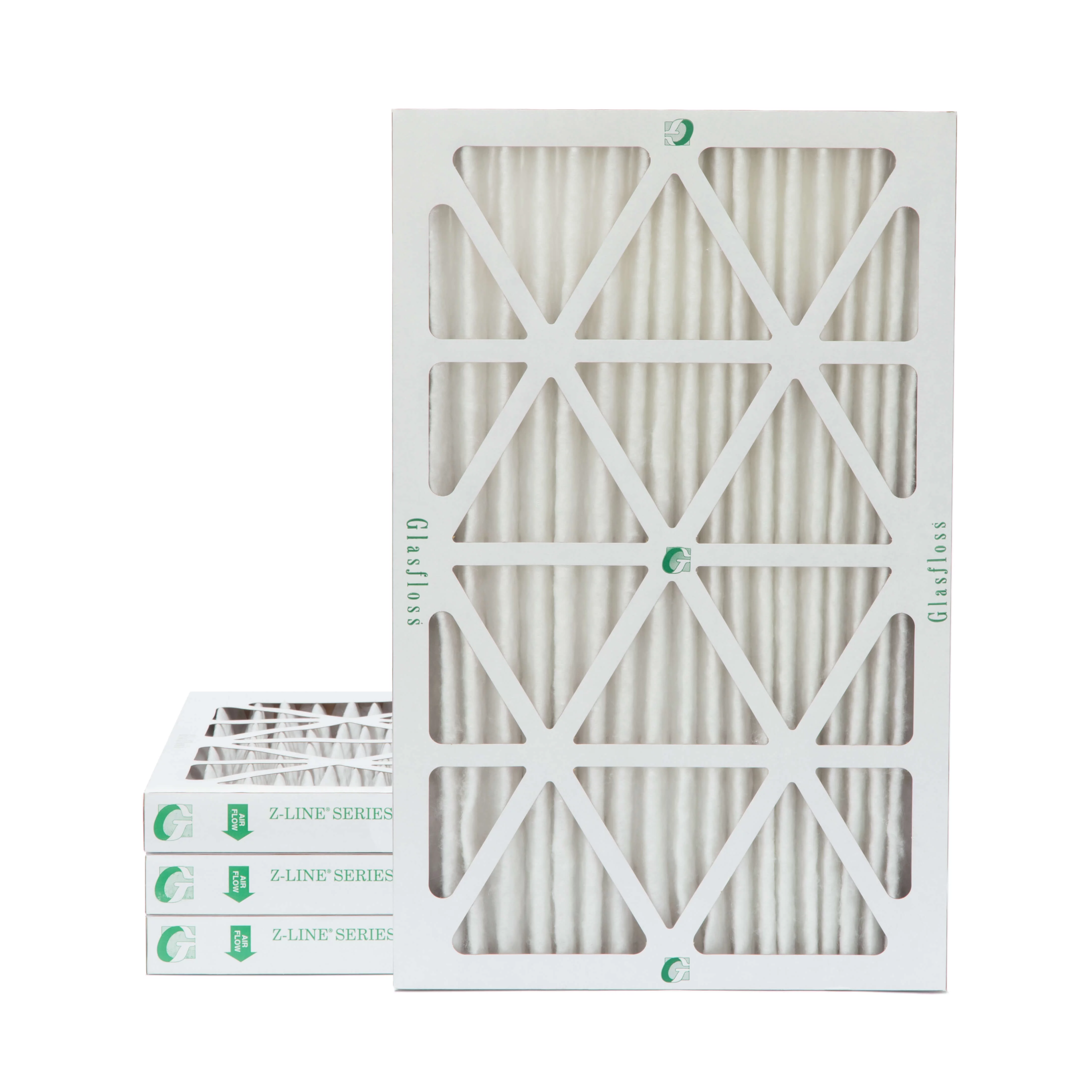 16x25x2 MERV 13 Pleated AC Furnace Air Filters by Glasfloss Industries. 4 Pack