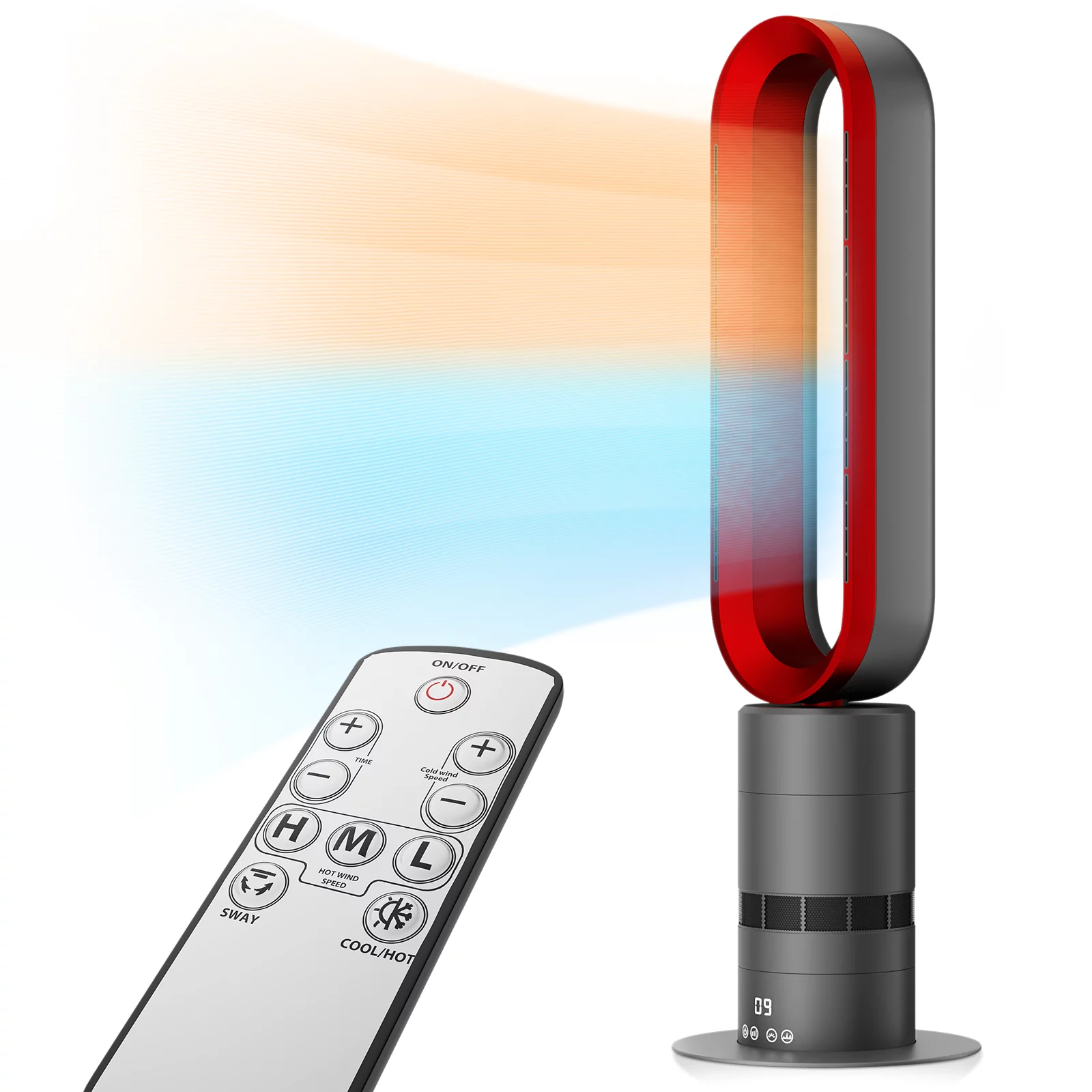 Magshion 2 in 1 Space Heater Bladeless Tower Fan, 31