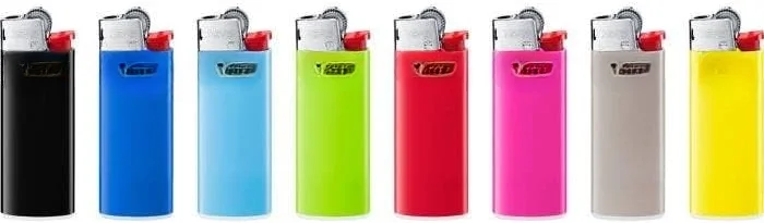 Mini Pocket Lighter, Classic Collection, Assorted Unique Lighter Colors, 8 Count Pack of Pocket Lighters