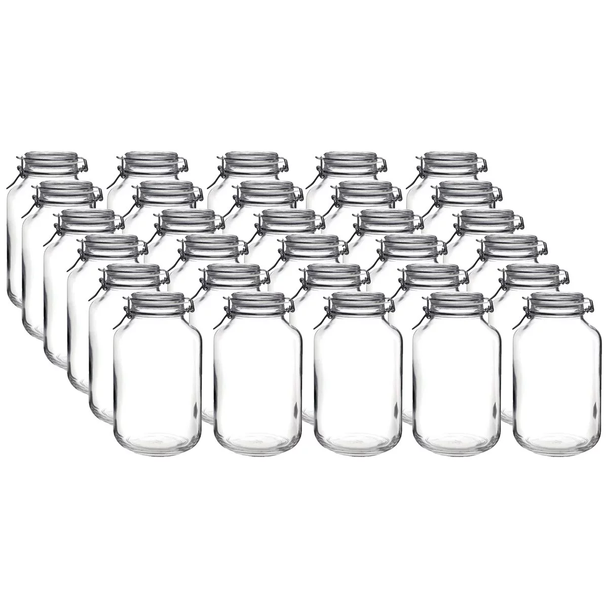 Bormioli Rocco 4L Swing Top Fido Glass Jars | 30-pack