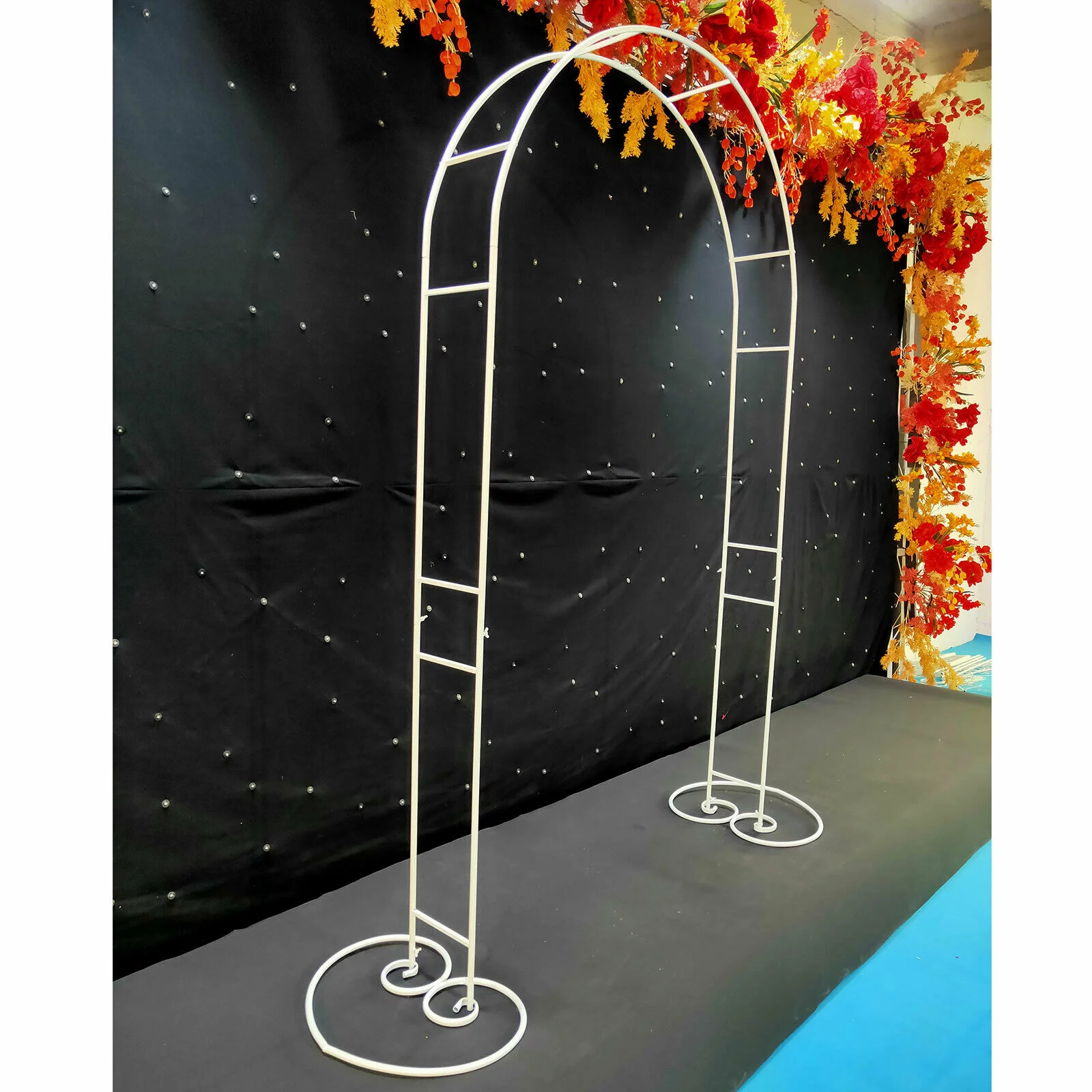 90.55” Wedding Arch Metal Frame Flower Balloon Garland Backdrop Plant Climbing Stand Party Event 7.5ft