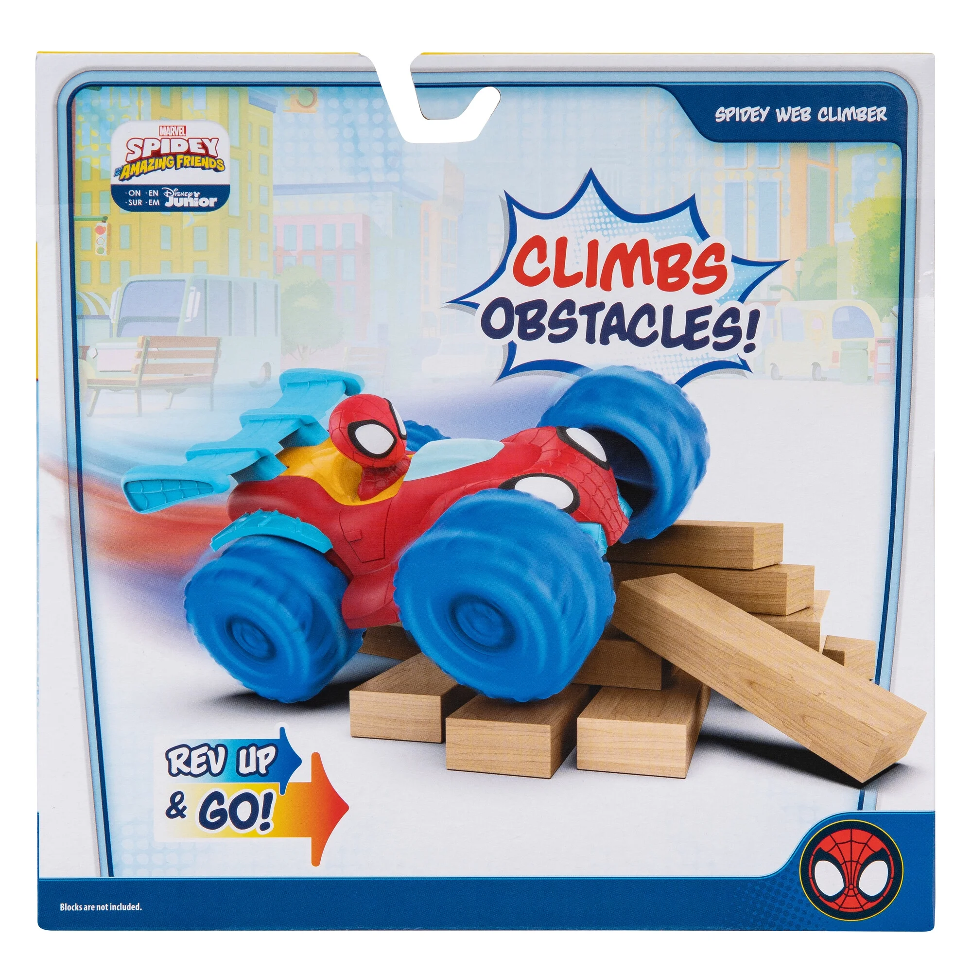 Spidey and His Amazing Friends, Web Climber Play Vehicle, Marvel, Red and Blue, Toddler Toy