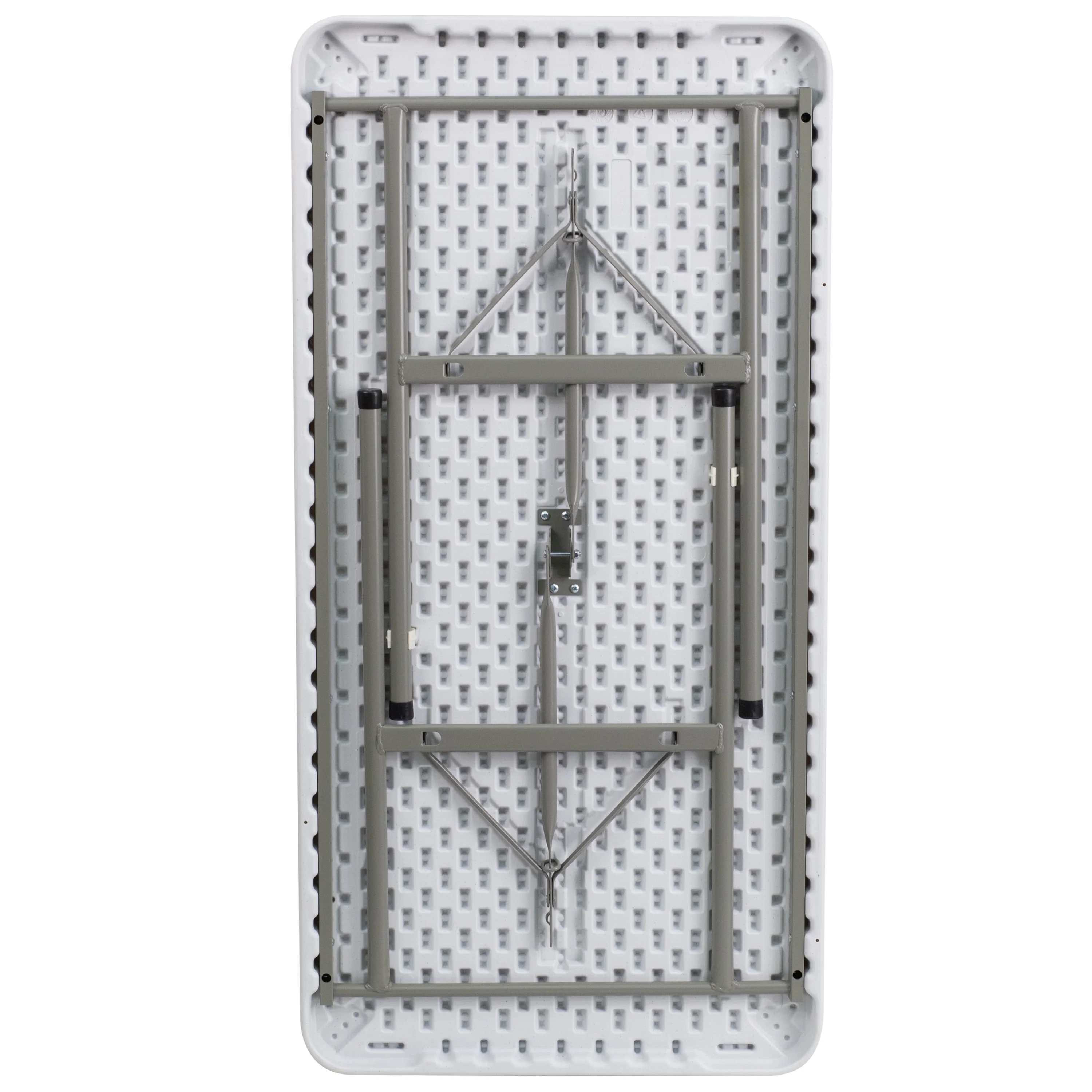 BizChair 4-Foot Granite White Plastic Folding Table