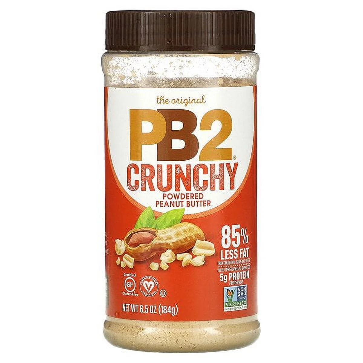 PB2 Foods, Crunchy Powdered Peanut Butter, 6.5 oz Pack of 2