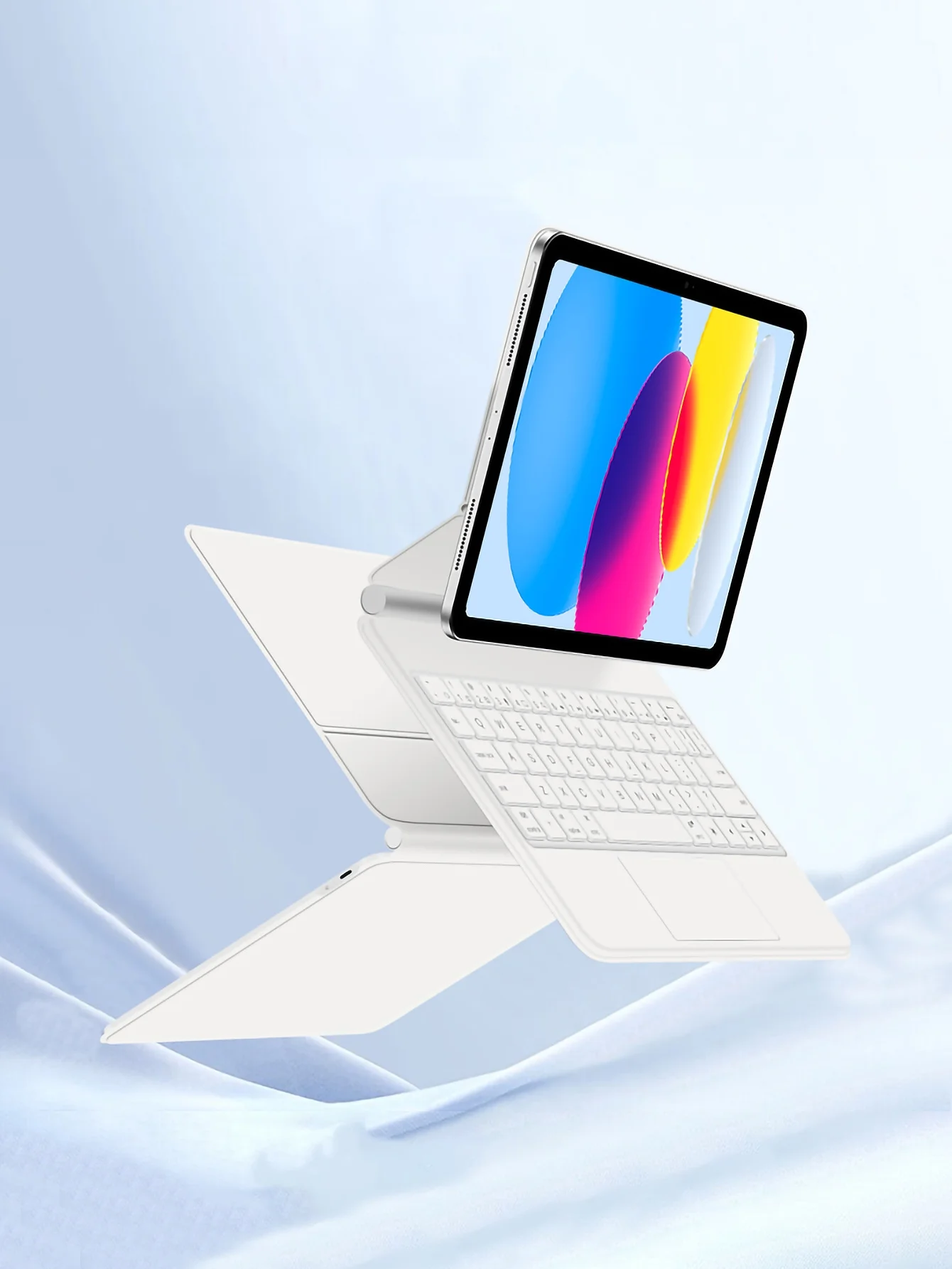 Backlight Magic Keyboard For iPad 10th Generation 10.9 inch 2022 2023 Smart Keyboards Case for ipad10 Cover Tablet Magnetic TrackPad White