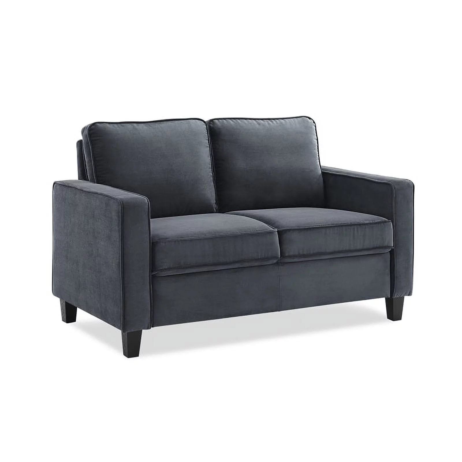 Lifestyle Solutions Gentry Loveseat in Dark Gray Fabric Upholstery