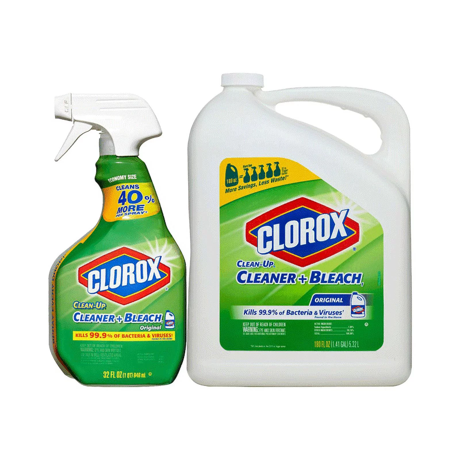 Clorox Clean-Up All-Purpose Cleaner with Bleach 2 Ct., 32 oz Spray and180 oz Refill Each