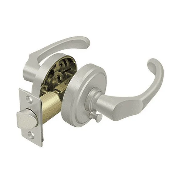 Deltana PRCLR2U15-LH Port Royal Chapelton Series Residential Lever Privacy Left Handed Brushed Nickel