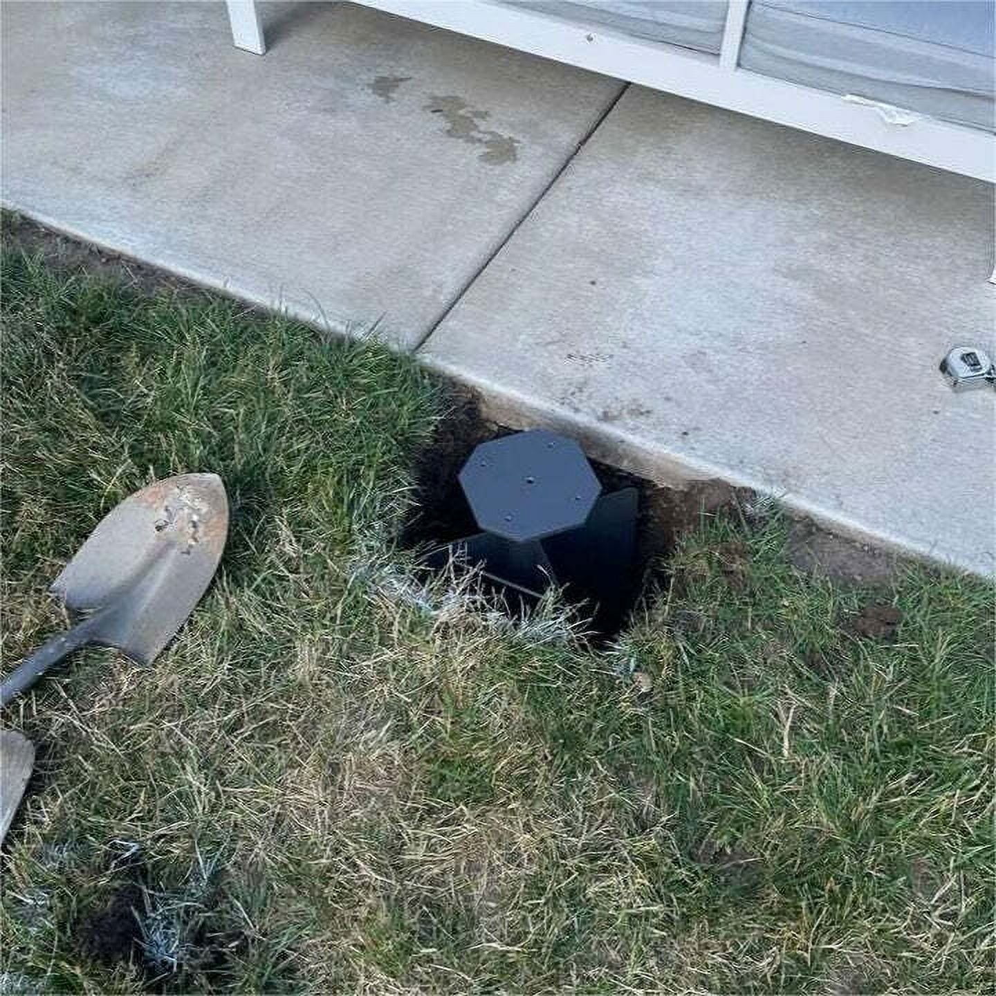 PURPLE LEAF 10.83'' Square Patio Umbrella Base in Ground - 10.83'' x 10.83'' x 23.62''