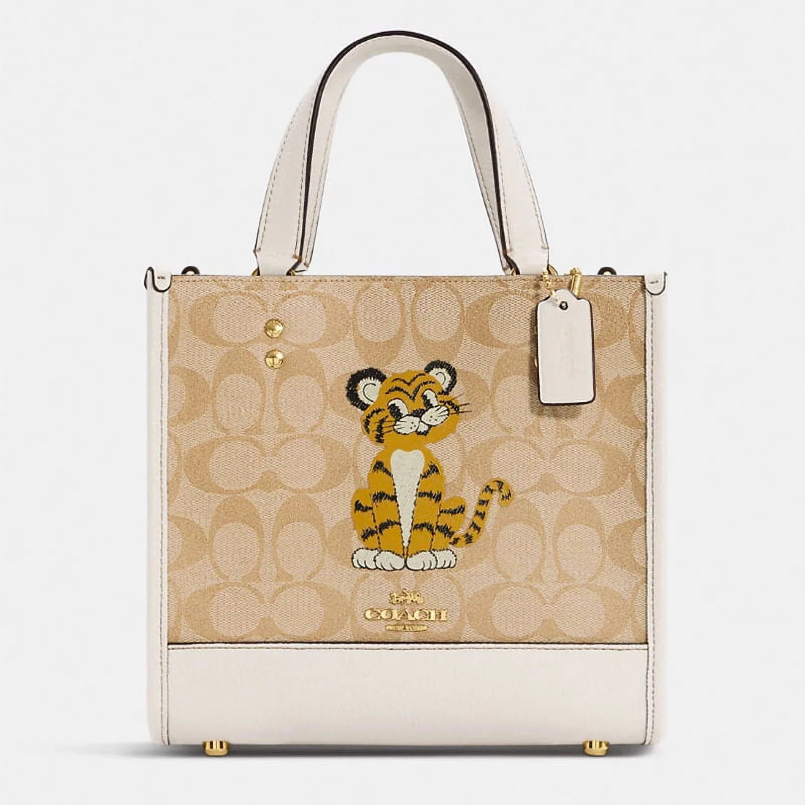 COACH Dempsey Tote 22 In Signature Canvas With Tiger C7001