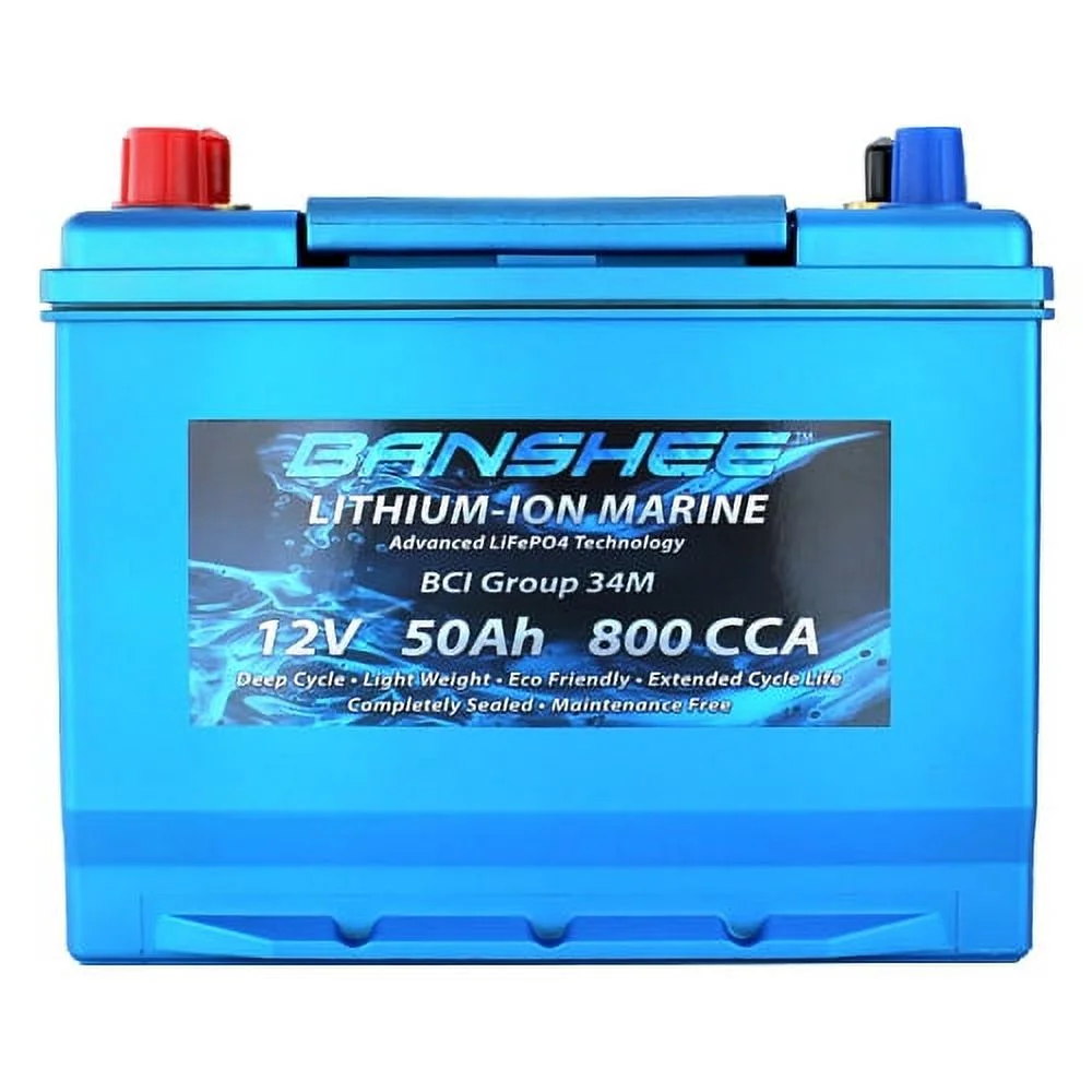 Banshee 36V Lithium Deep Cycle Marine Battery Group 34 - 3 Pack