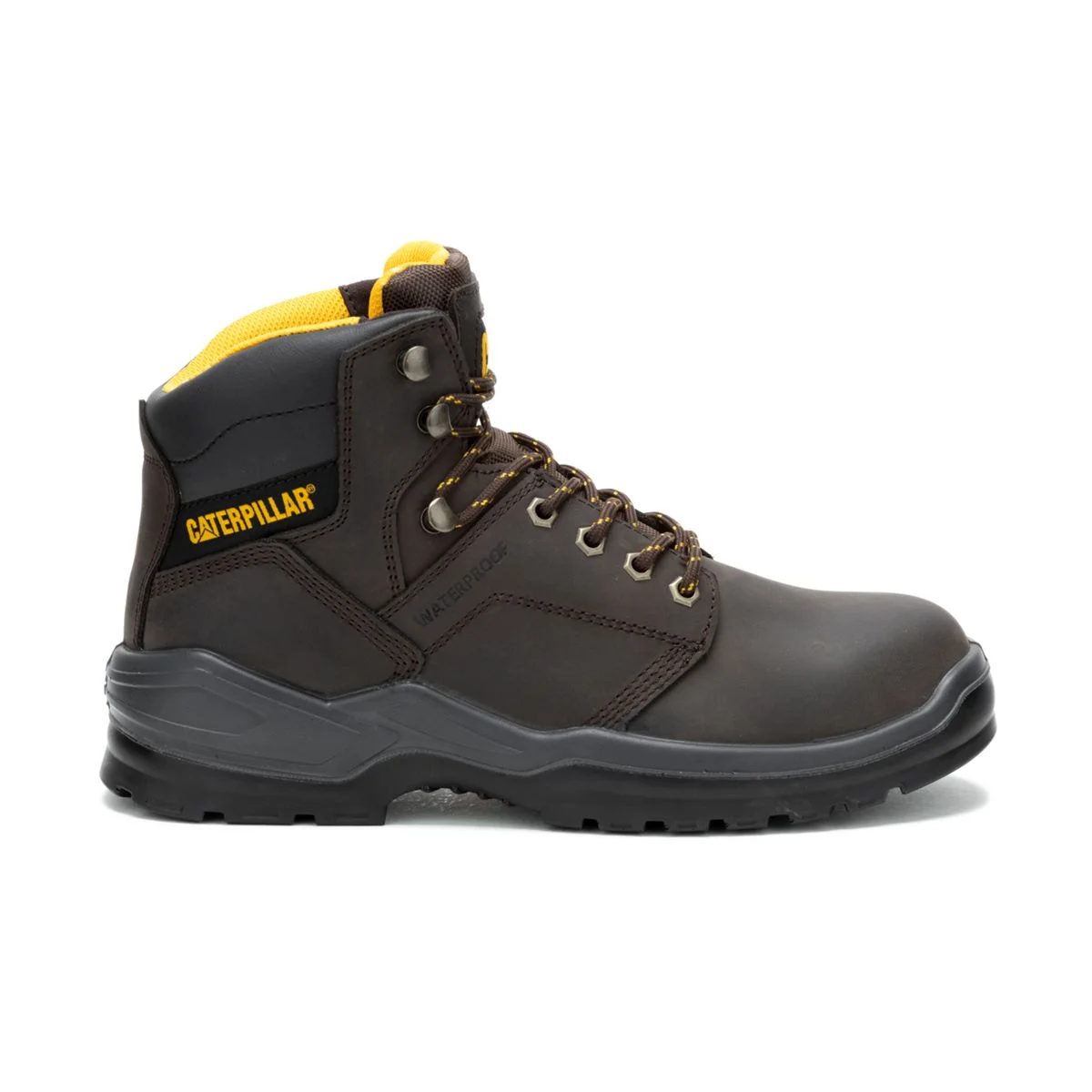 Caterpillar Striver Waterproof Steel Toe Work Boot Men Brown