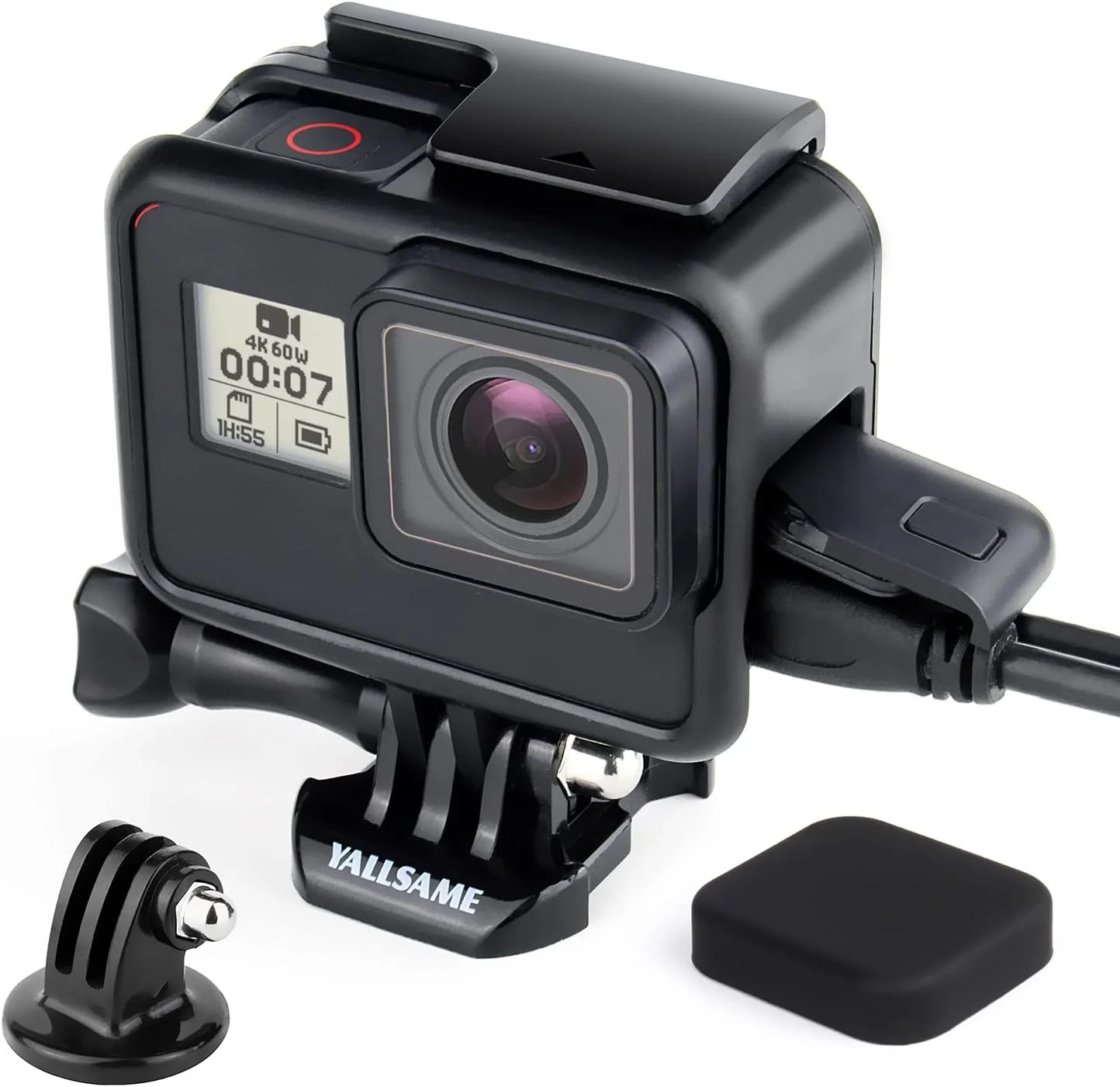 Frame Case Compatilble with GoPro Hero 5, Hero 6, Hero 7 Black/Silver/White, Hero 2018 with Lens Cap