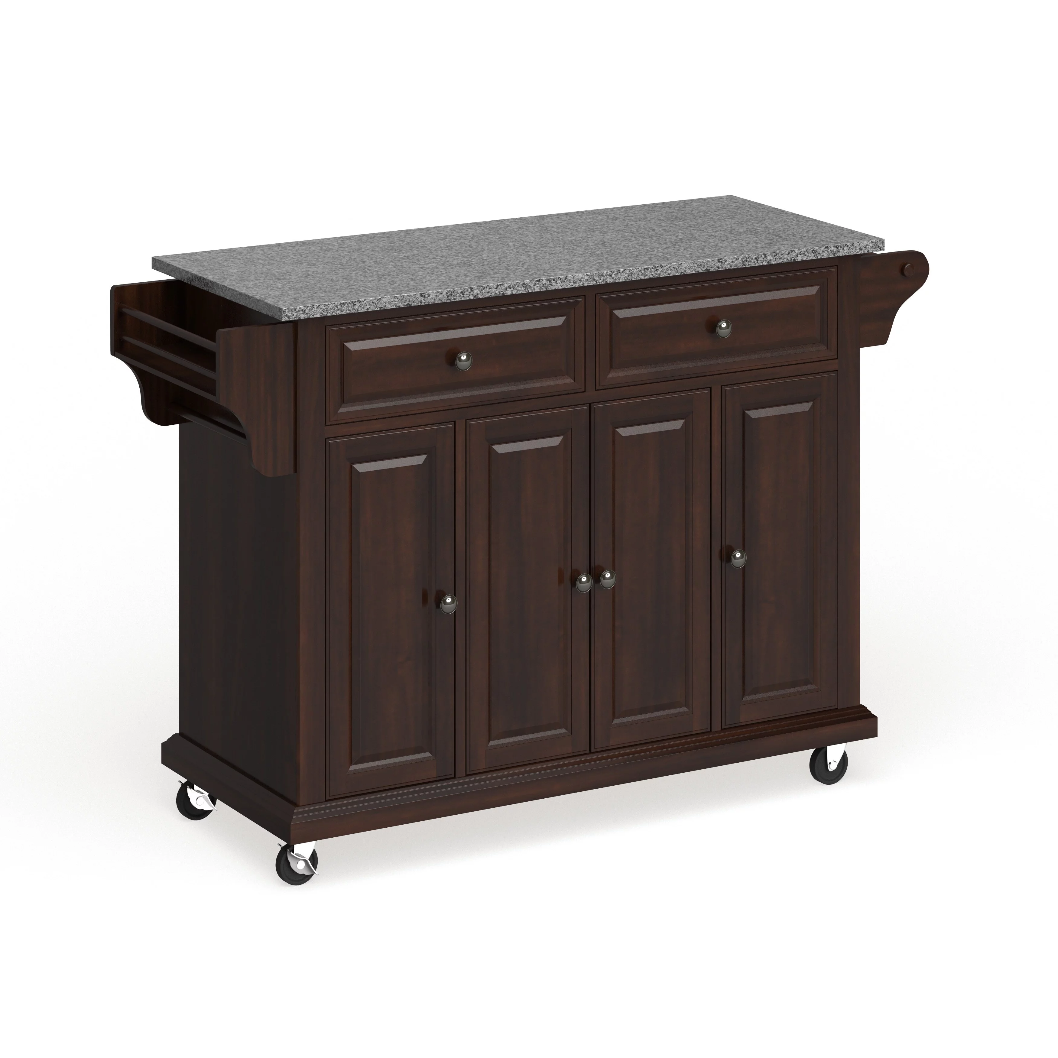 Crosley Furniture Crosley Full Size Granite Top Vintage Mahogany Kitchen Cart - 18