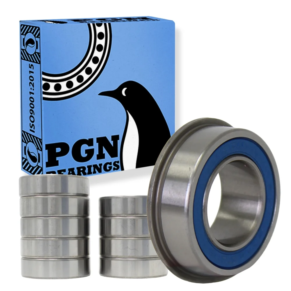 (10 Pack) PGN - 6202 Flanged Ball Bearing - Replacement for Lawnmower Wheels - 5/8