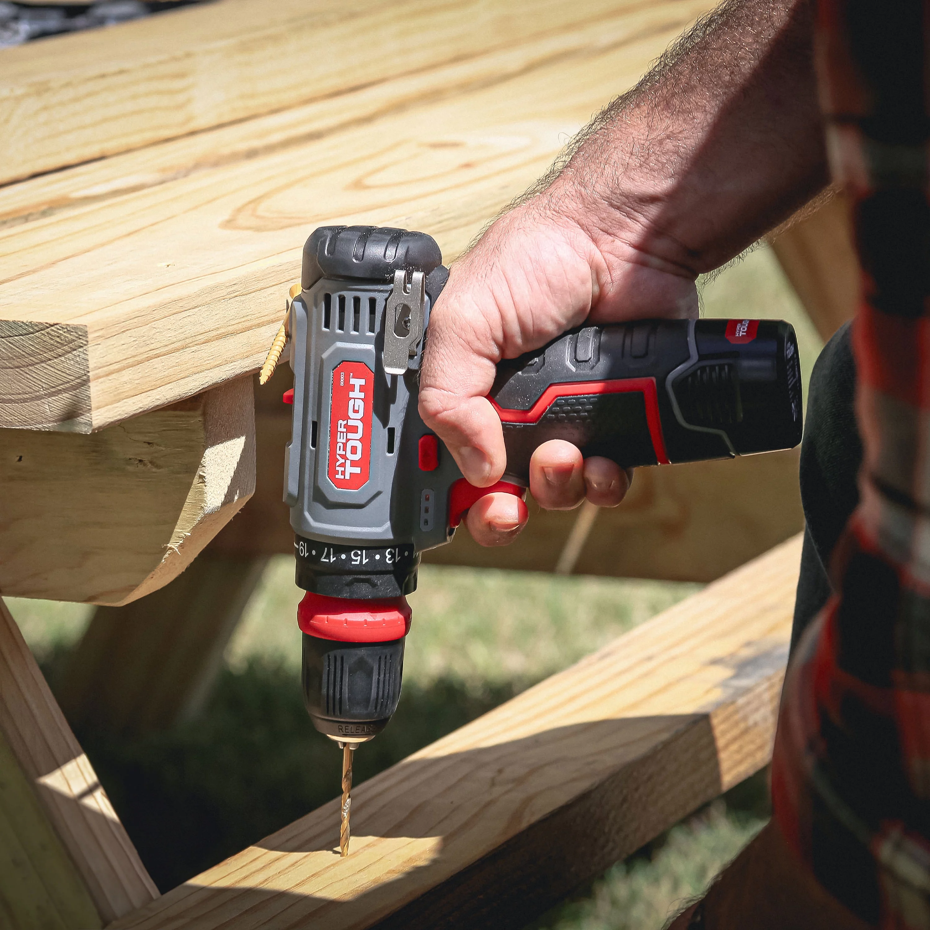 Hyper Tough 12V Max Lithium-Ion 3-in-1 Multi-Head Power Drill Set with 1.5Ah Battery and Charger, 80003