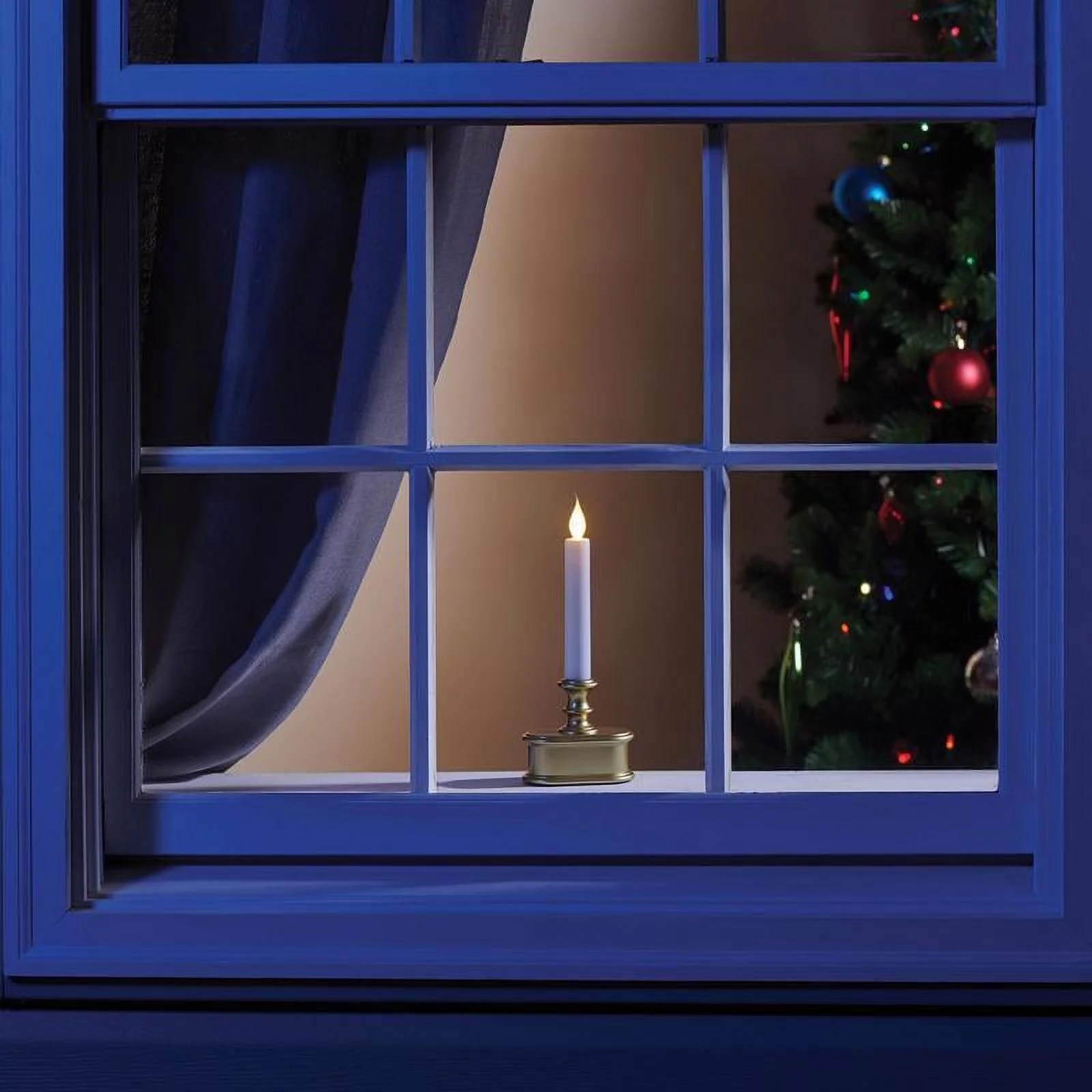 Celebrations 1533-71 Sensor Battery Operated LED Candle, Brushed Gold