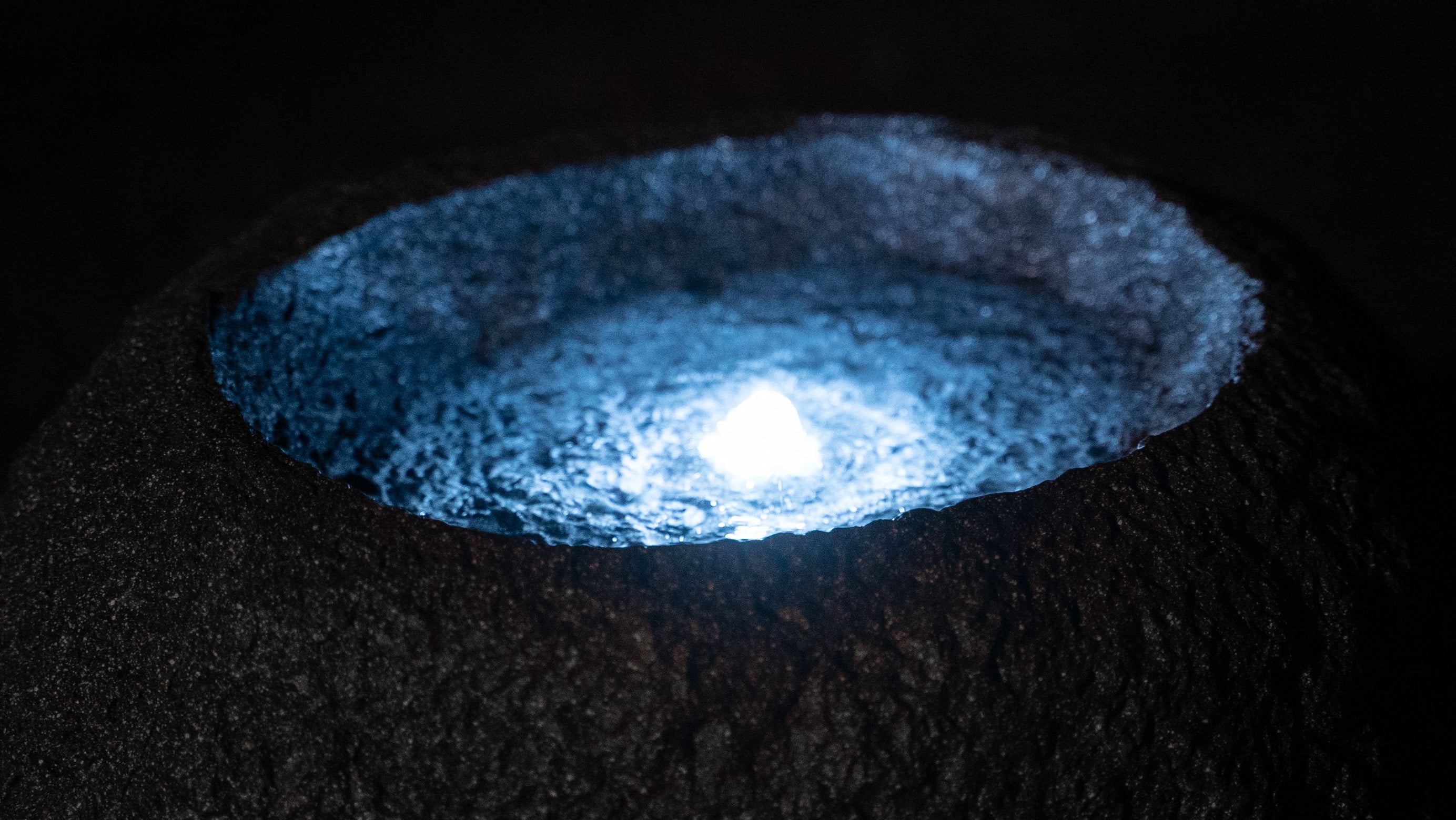 XBrand Round Sphere Stone Textured Tabletop Water Fountain, 11.6 Inch Tall, Grey