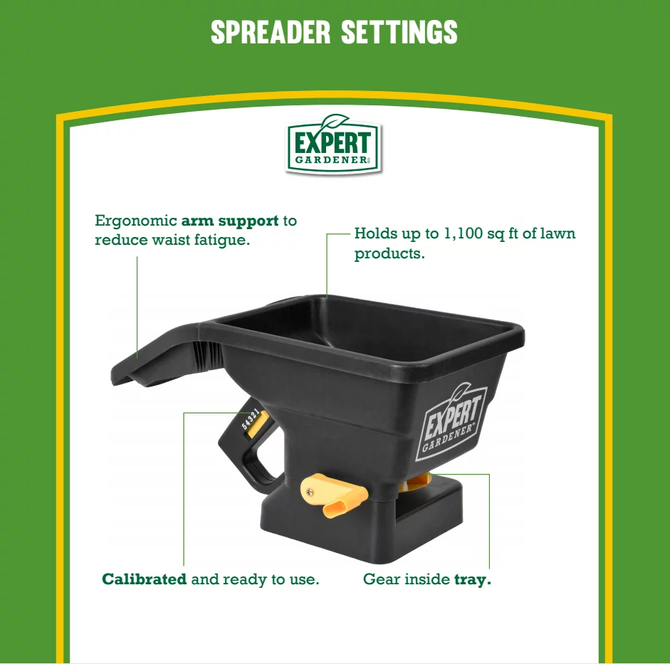 Expert Gardener Handheld Spreader, Black